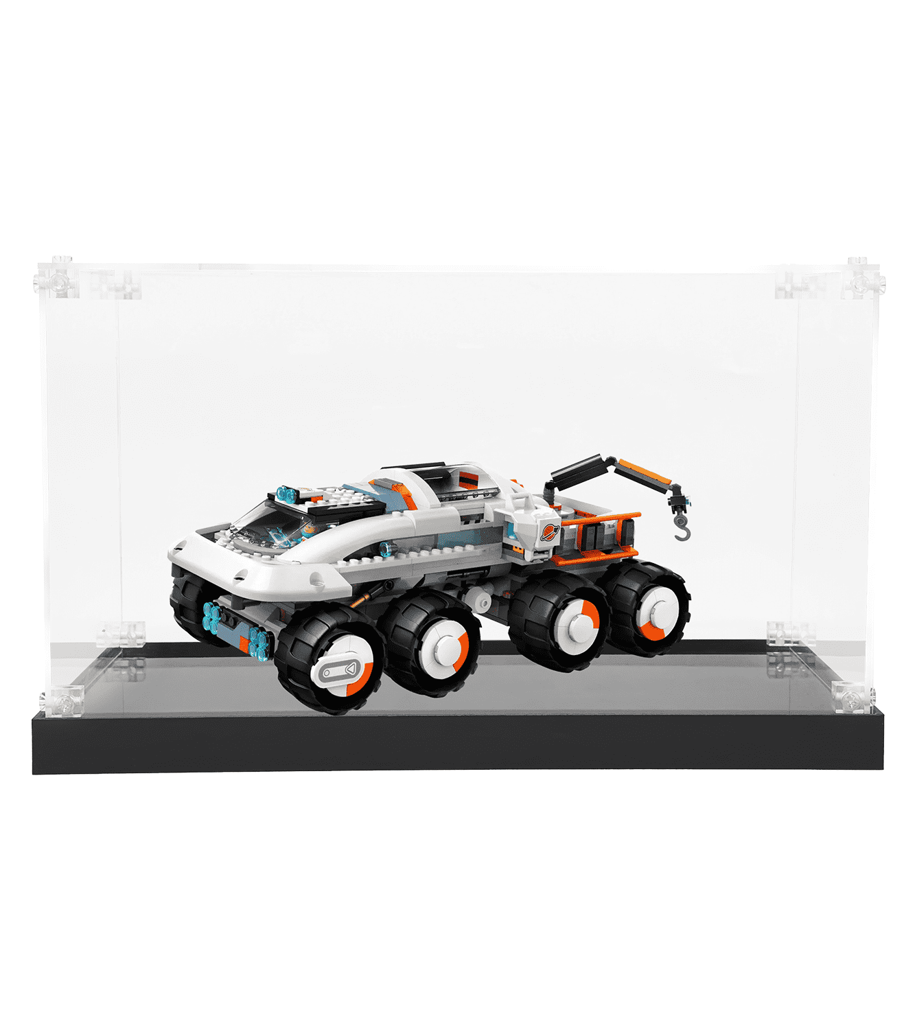LEGO 60432 Command Rover & Crane Loader Display Case - Protective Showcase for LEGO Space Sets - Perfect for Collectors & Home Decoration