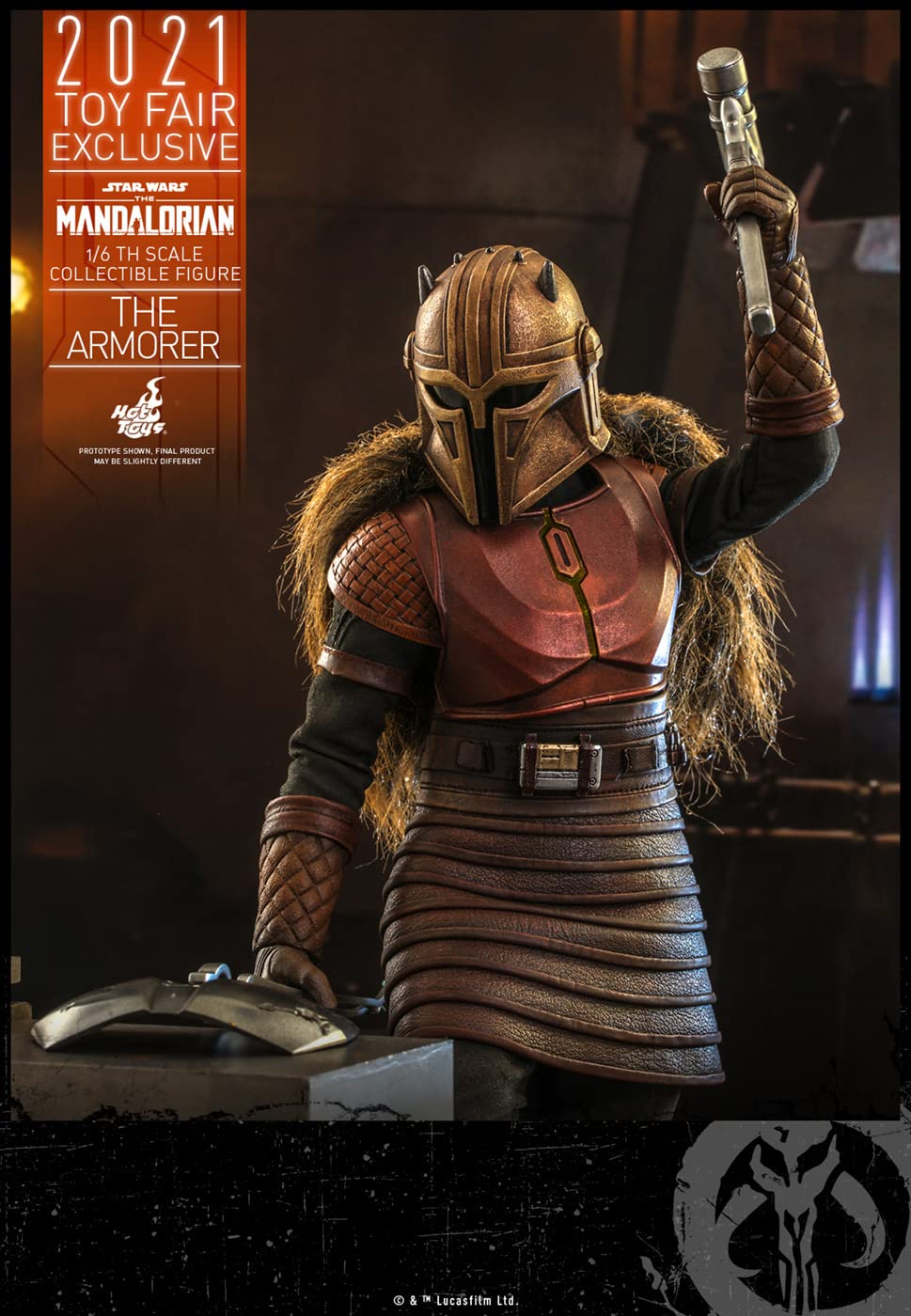 Hot Toys 1:6 Scale The Armorer Collectible Figure - The Mandalorian Series Action Figure for Star Wars Fans & Collectors - Perfect for Display, Gifts, and Cosplay Inspiration