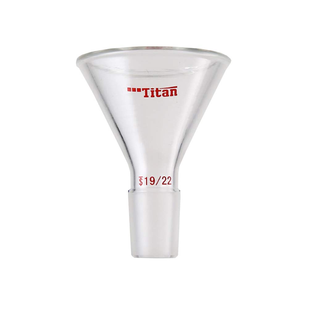 50mm Standard Port 19/22 Glass Adding Funnel - Thick Wall Lab Funnel for Analytical Chemistry | Perfect for Precise Liquid Transfer in Laboratories & Science Experiments