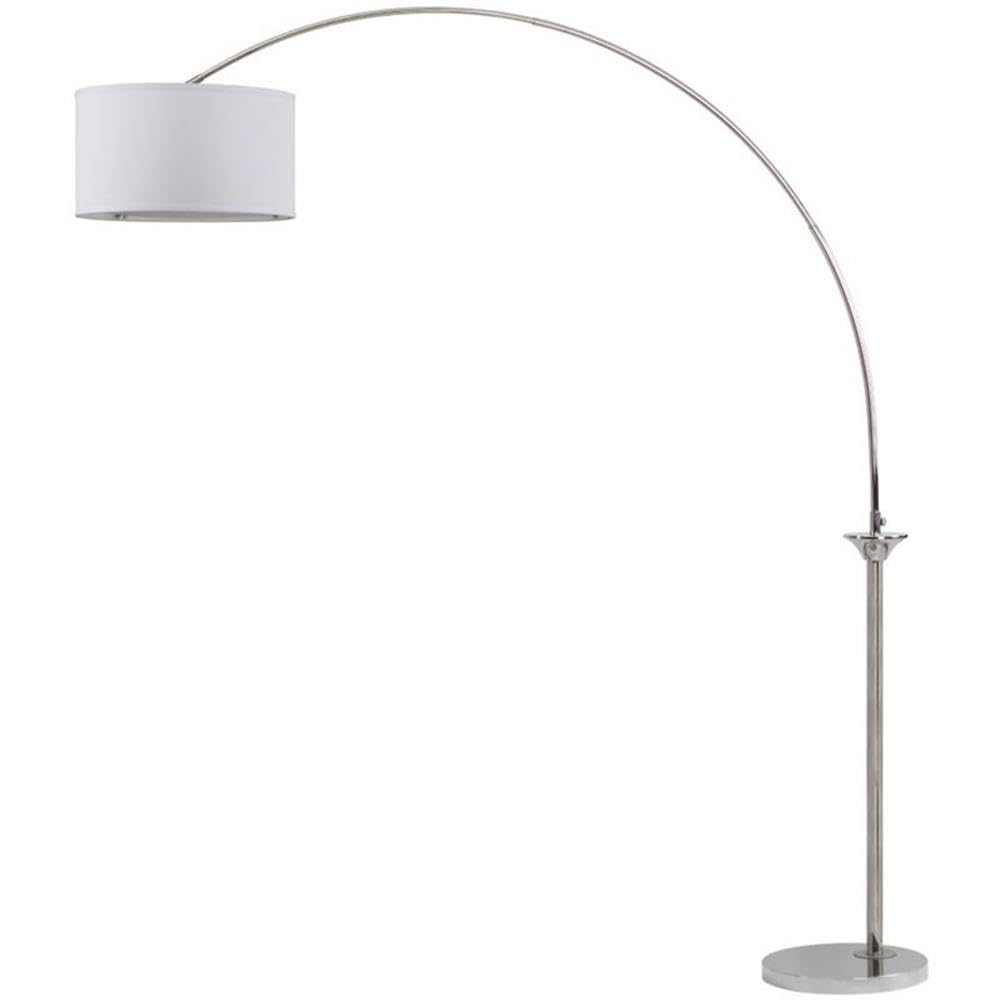 SAFAVIEH Mira Contemporary Modern Farmhouse 84-inch Arc Floor Lamp - Nickel Finish with Included LED Bulb for Living Room, Bedroom & Home Office Lighting | Perfect for Reading Nooks and Cozy Corners