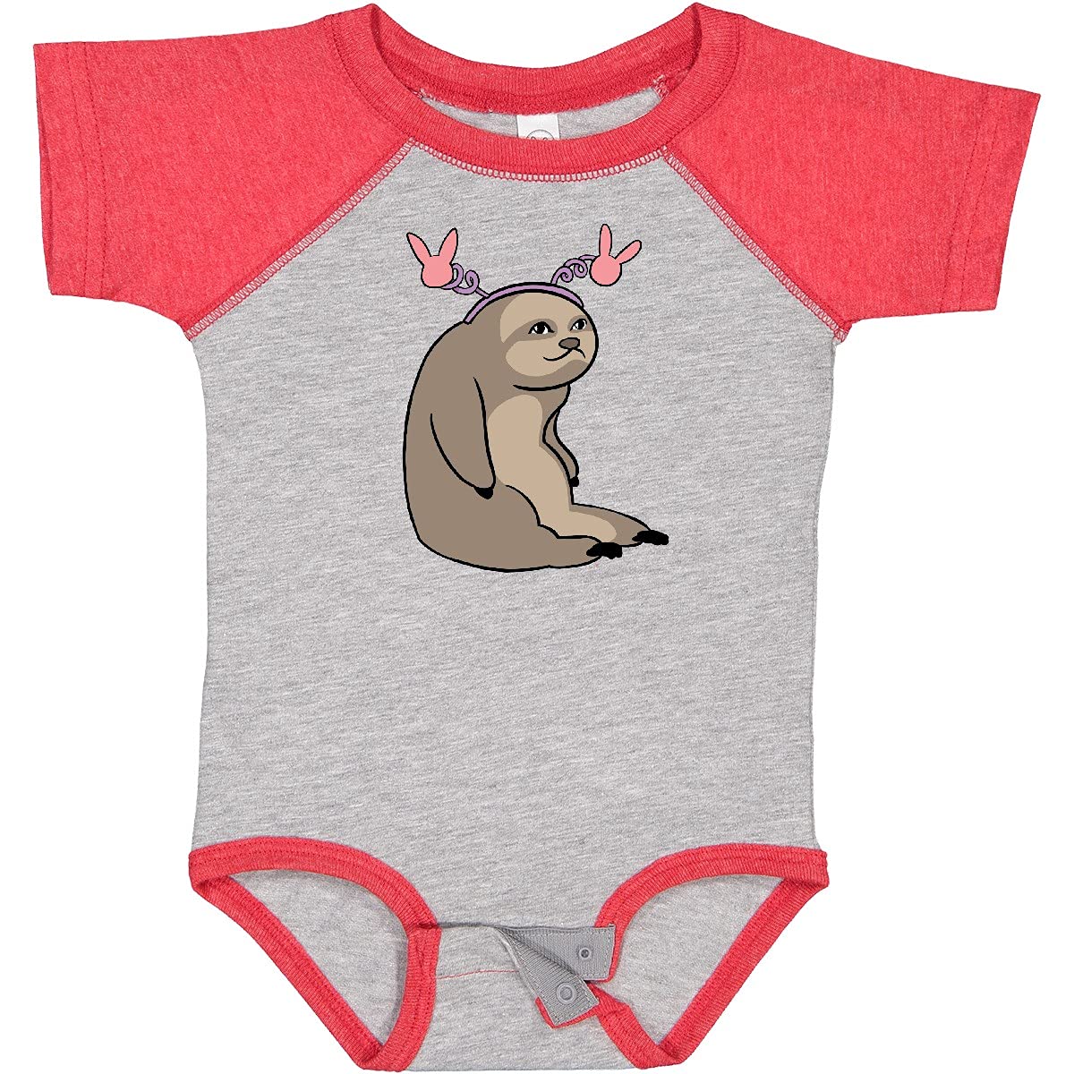 Inktastic Easter Sloth with Pink Bunny Ears Baby Bodysuit - Cute Easter Outfit for Infants & Toddlers - Perfect for Easter Photos, Family Gatherings & Holiday Celebrations