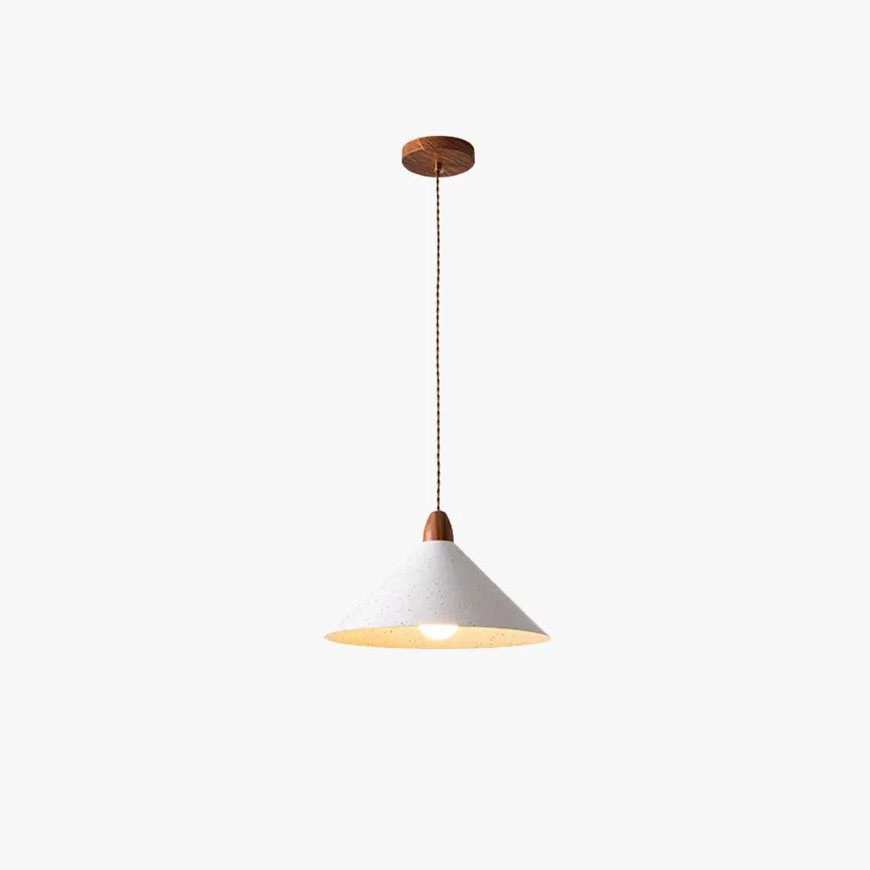 Modern White Conical Pendant Light for Bedroom - Stylish Ceiling Lighting Fixture for Living Room, Dining Room, and Home Decor