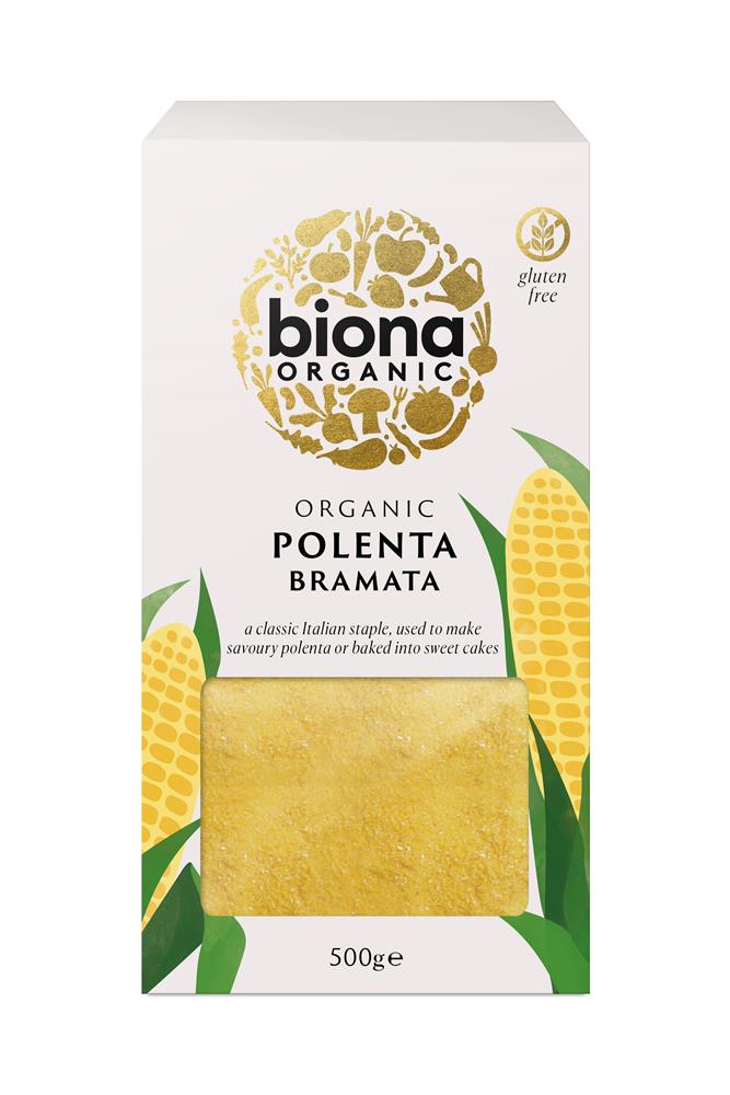 Biona Organic Polenta 500g - Non-GMO, Gluten-Free Cornmeal for Baking, Cooking & Healthy Meals - Perfect for Italian Dishes, Porridge & Gluten-Free Recipes