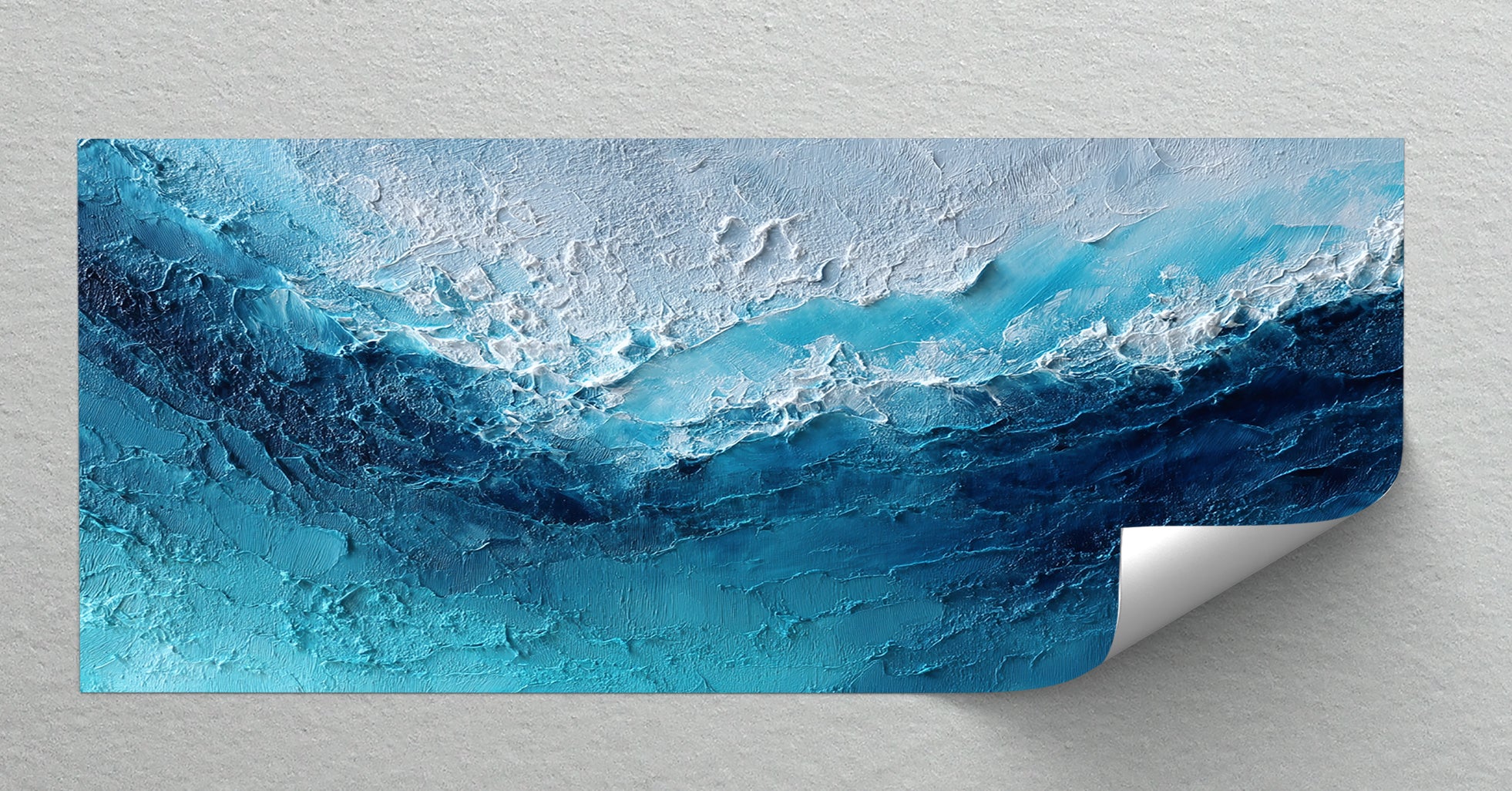 Abyssal Surge - Deep Blue Ocean Texture Canvas Print Wall Art | Modern Home & Office Decor | Perfect for Living Room, Bedroom, or Coastal Theme Interior Design