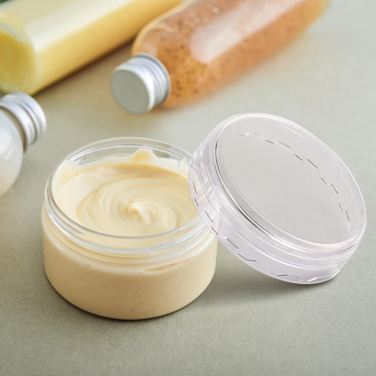 99-Pack 5g Small Clear Plastic Cosmetic Containers with Lids - Travel-Sized Round Jars for Creams, Makeup, Ointments & Lip Scrubs | Perfect for Sample Storage, Skincare Organization & DIY Beauty Products