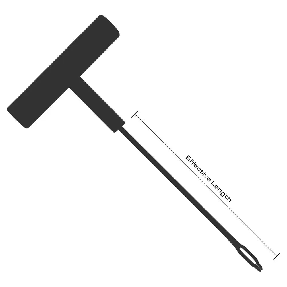 6-Piece Long Split Eye Inserting Tool Kit for Truck Tires - Heavy Duty Tire Repair Tool for Semi Trucks & Commercial Vehicles (Ideal for Roadside Emergencies & Fleet Maintenance)