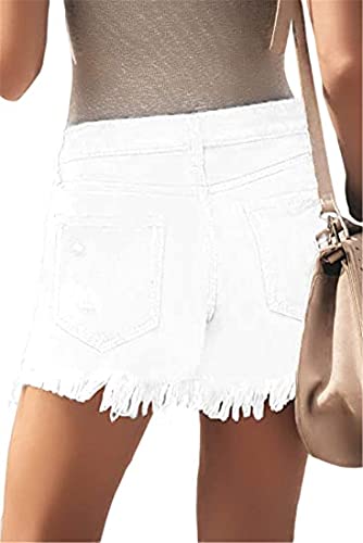 Necooer Women's Stretchy Denim Shorts - Mid Waist Casual Jean Shorts for Summer | Perfect for Beach, Vacation & Everyday Wear