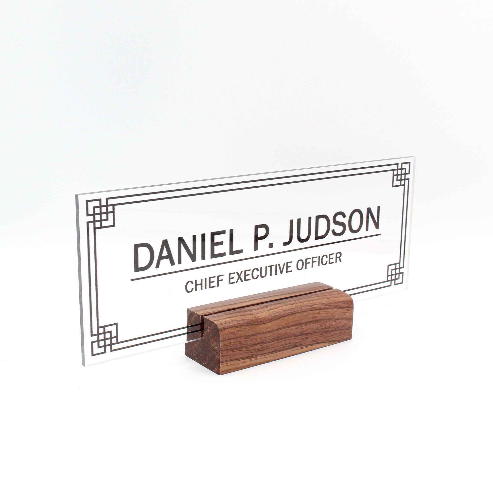 Personalized Acrylic Desk Nameplate - Custom Office Name Sign for Men, Coworker Gift, Teacher & Secretary - 8