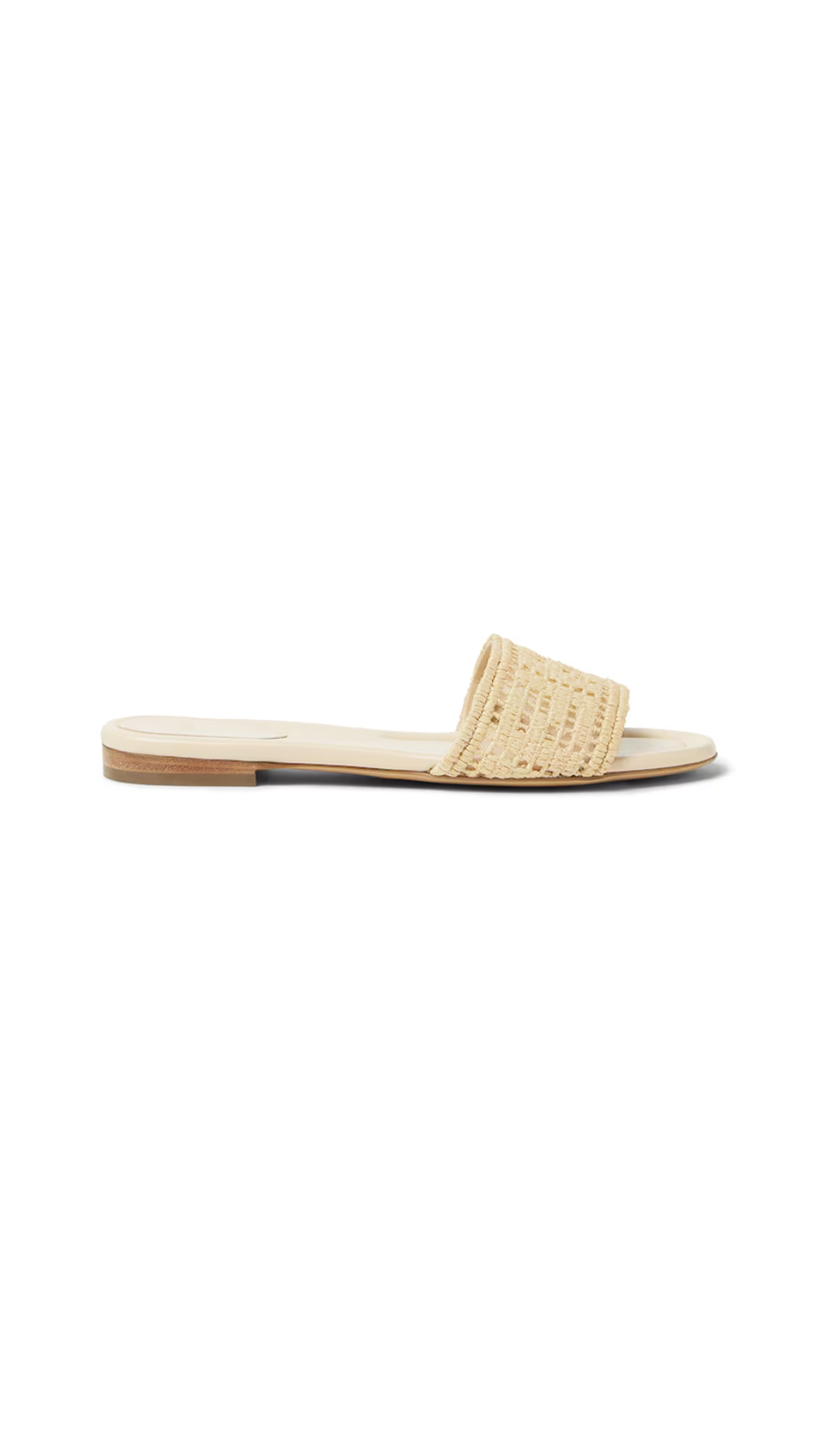 Fendi Sunshine Slide Sandals - Natural Raffia Women's Summer Slides for Beach, Pool, and Casual Outings