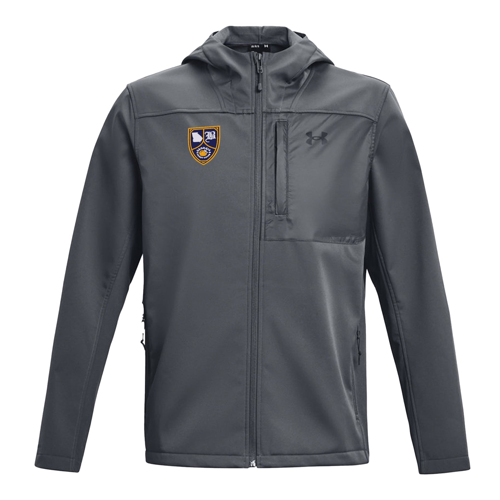 Georgia Rugby Union Coldgear Hooded Infrared Jacket - Men's Thermal Training Jacket for Winter Sports & Outdoor Activities | Windproof & Moisture-Wicking Performance Wear