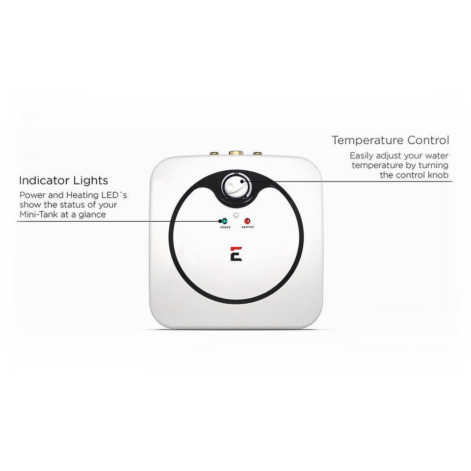 Eccotemp EM 4.0 Electric Mini Tank Water Heater for Under Sink - Instant Hot Water for Bathroom, Kitchen & RV - Compact Point-of-Use Solution