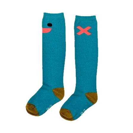 Boxbo High Socks for Women - Wistiti Blue, Size 8 - Comfortable & Stylish Knee-High Socks for Running, Yoga, and Everyday Wear