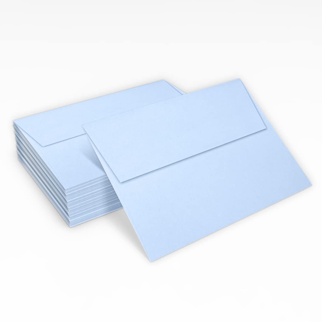 LUXPAPER A7 Printable Invitation Envelopes for 5x7 Cards - 80 lb. Premium Baby Blue Paper, Self-Sealing Peel & Press, 1000 Pack (5.25x7.25 in) - Perfect for Weddings, Parties, Business Events & Greeting Cards