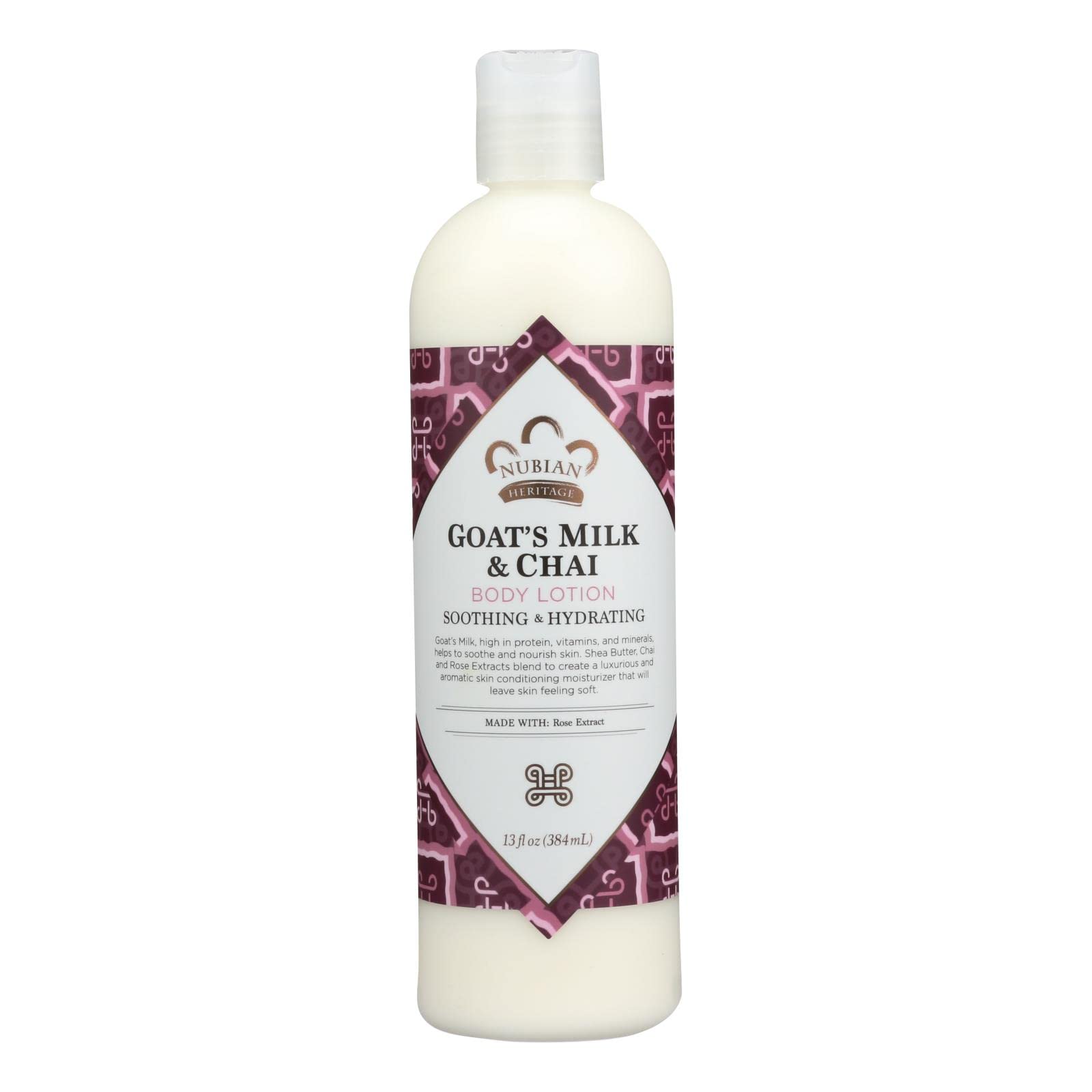 Nubian Heritage Goat Milk & Chai Body Lotion - Hydrating & Nourishing Moisturizer for Dry Skin - Perfect for Daily Use & Post-Shower Hydration