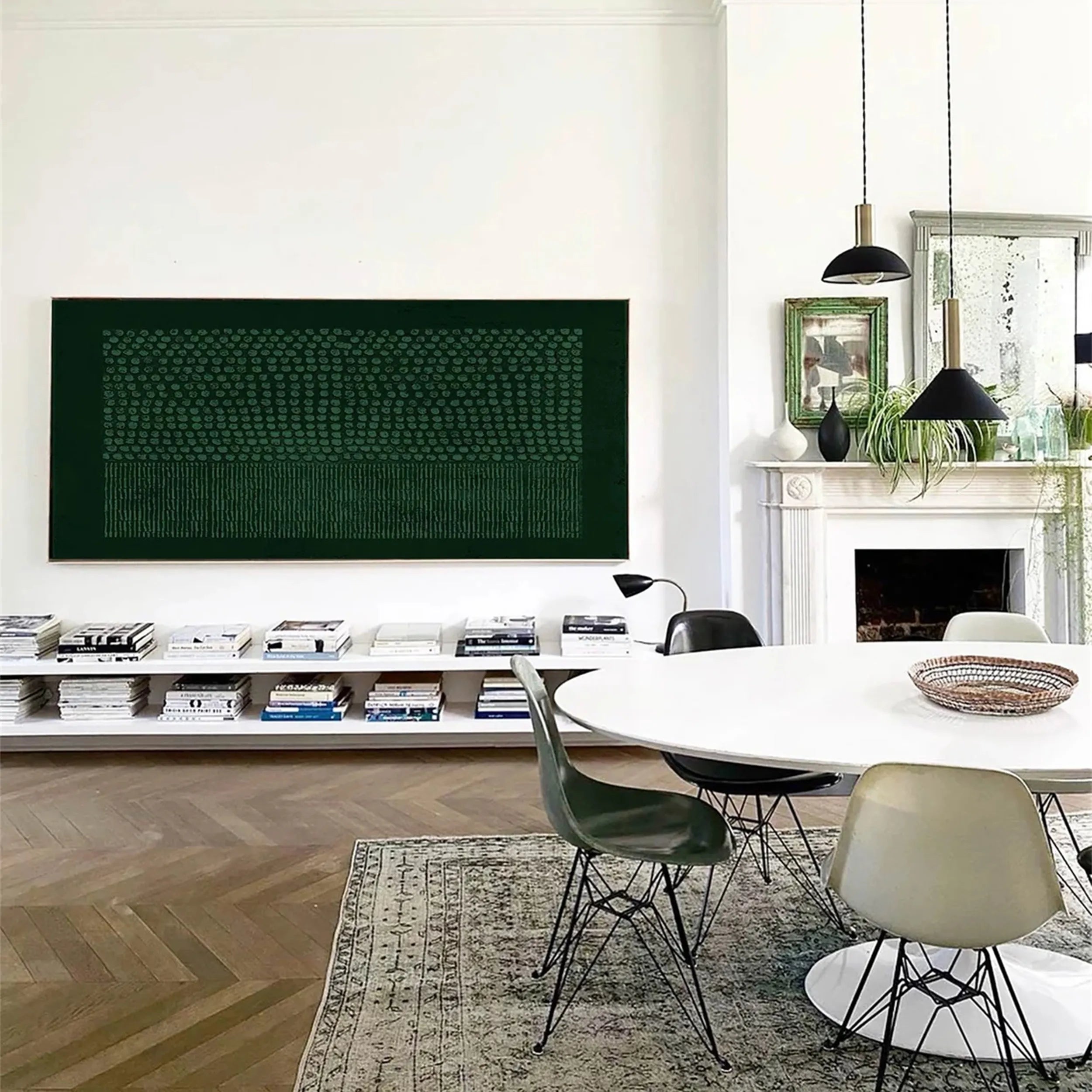 Blue & Green Abstract Art Print #BG024 - Modern Wall Decor for Living Room, Bedroom & Office
