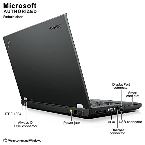 Lenovo ThinkPad T420 Laptop - Intel Core i5-2410M 2.3GHz, 8GB RAM, 320GB HDD, Windows 10 Pro (Certified Refurbished) | Business & Office Computing, Remote Work, College Student Essentials