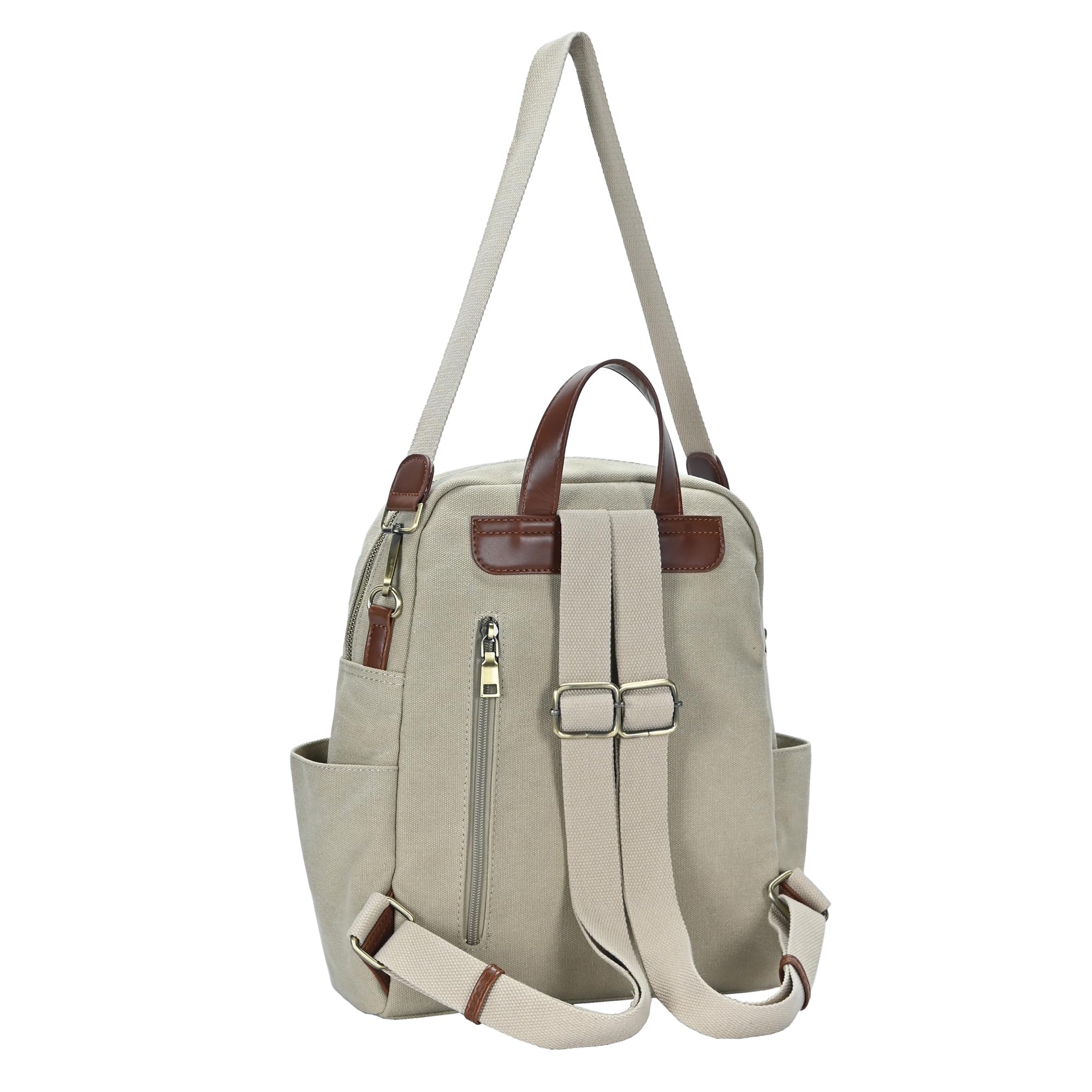 Antik Kraft Willa Canvas Backpack for Women - Convertible Backpack Purse & Heavy Duty Shoulder Bag - 13