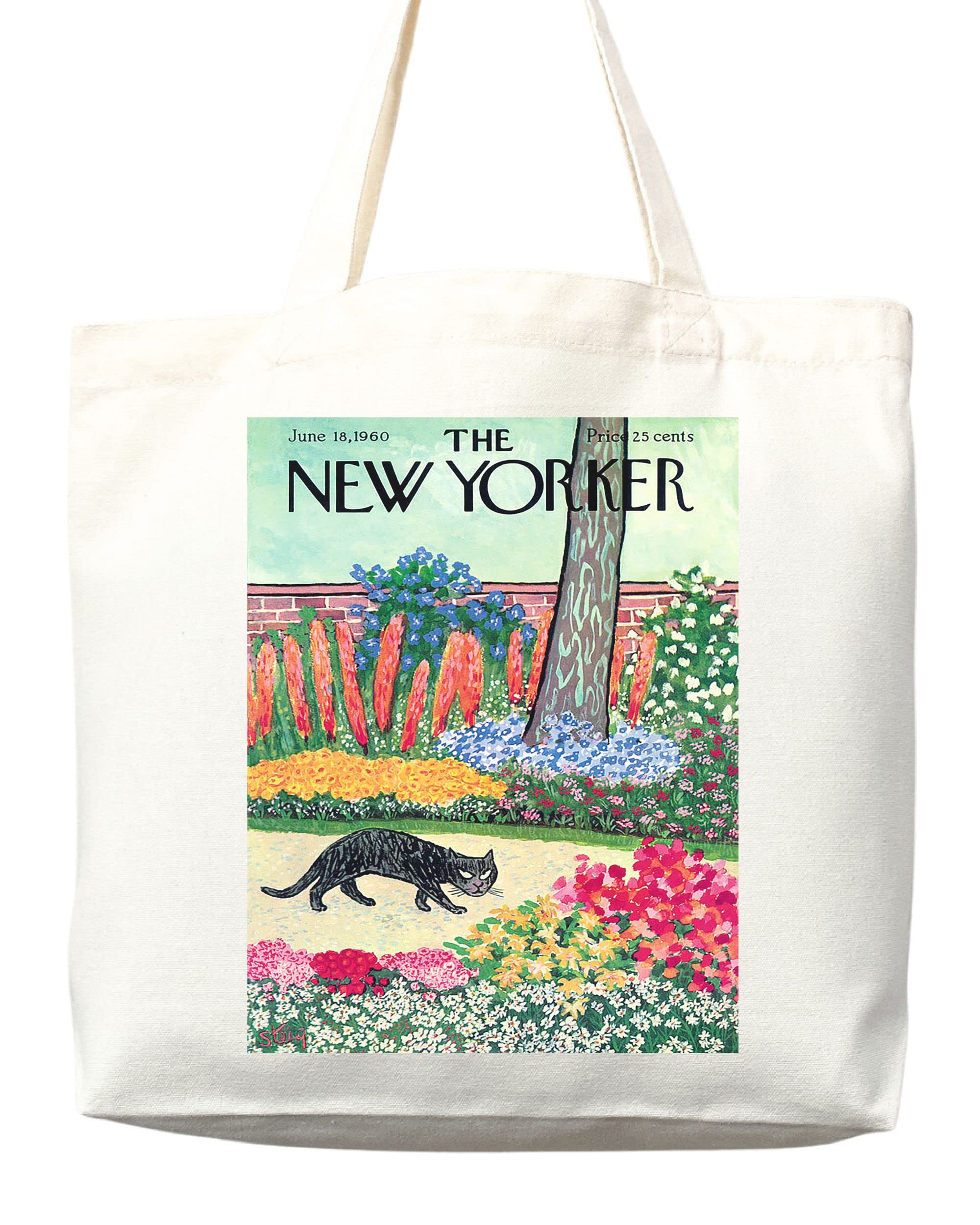 Stylish New Yorker Magazine Tote Bag - Artistic & Aesthetic Everyday Carry Bag for Shopping, Beach, Work & Travel | Durable Cotton Canvas Tote with Unique NYC Print