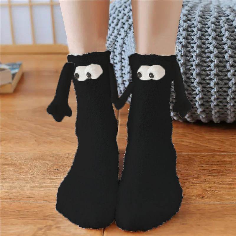 Hand In Hand Magnetic Christmas Socks - Festive Holiday Socks for Couples & Families - Perfect for Christmas Gifts, Stocking Stuffers & Winter Home Decor