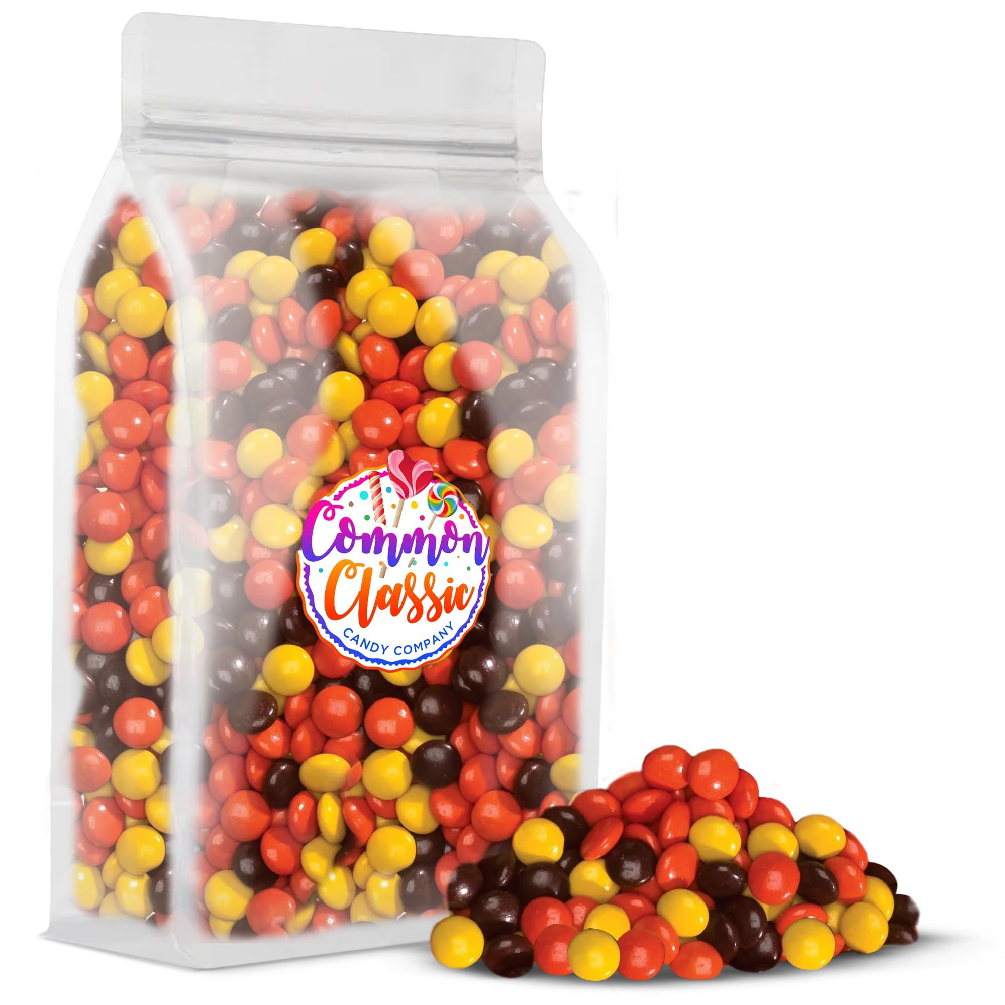 REESE'S Pieces Peanut Butter Candy in Crunchy Shell - Gluten Free, Bulk 2lb Resealable Bag | Perfect for Halloween, Parties, Baking & Snacking