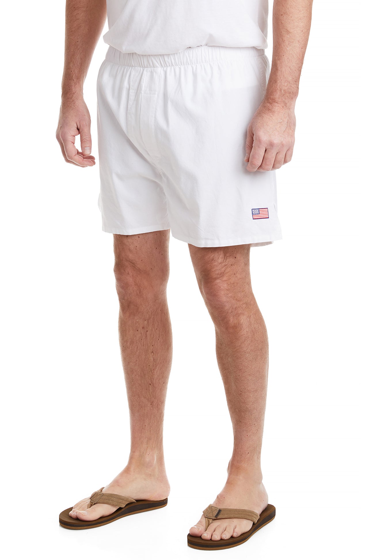 Barefoot Boxer White Oxford Shoes for Men - Classic American Flag Design - Comfortable & Stylish for Casual Wear, Office, and Patriotic Events