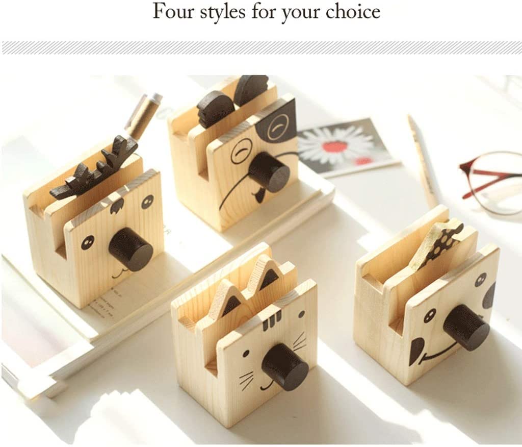 Solid Wood Pen Holder with Glasses Frame & Phone Storage - Cute Animal Desk Organizer for Pencils, Pens & Office Supplies - Perfect for Home, Office & School Workspace Organization
