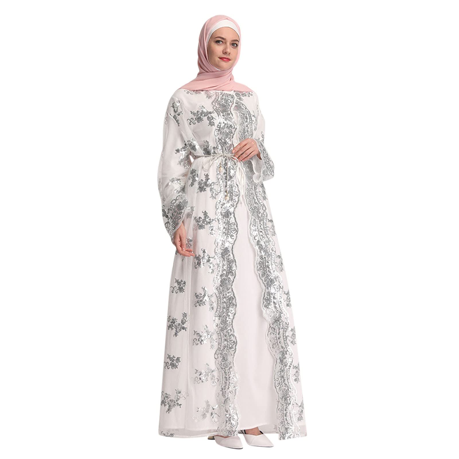 Elegant Women's One-Piece Prayer Dress - Modest Maxi Abaya with Hijab | Islamic Prayer Outfit, Evening Gown & Kaftan for Mosque, Home Worship & Special Occasions