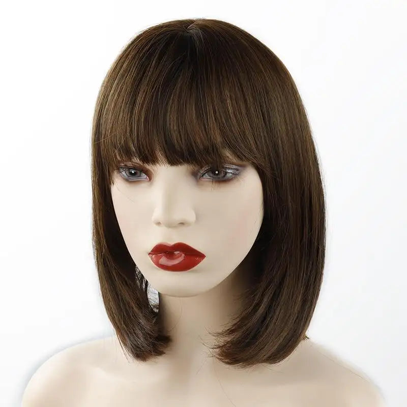 Heat Resistant Synthetic Coral Bob Wig for Women - Perfect for Cosplay, Halloween, and Daily Fashion Styling