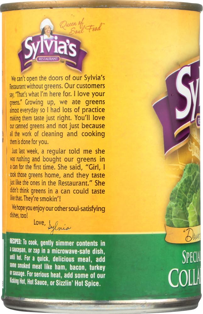 Sylvia's Collard Greens - Pack of 2 | Fresh Southern Style Greens | Perfect for Soul Food Dinners & Healthy Side Dishes