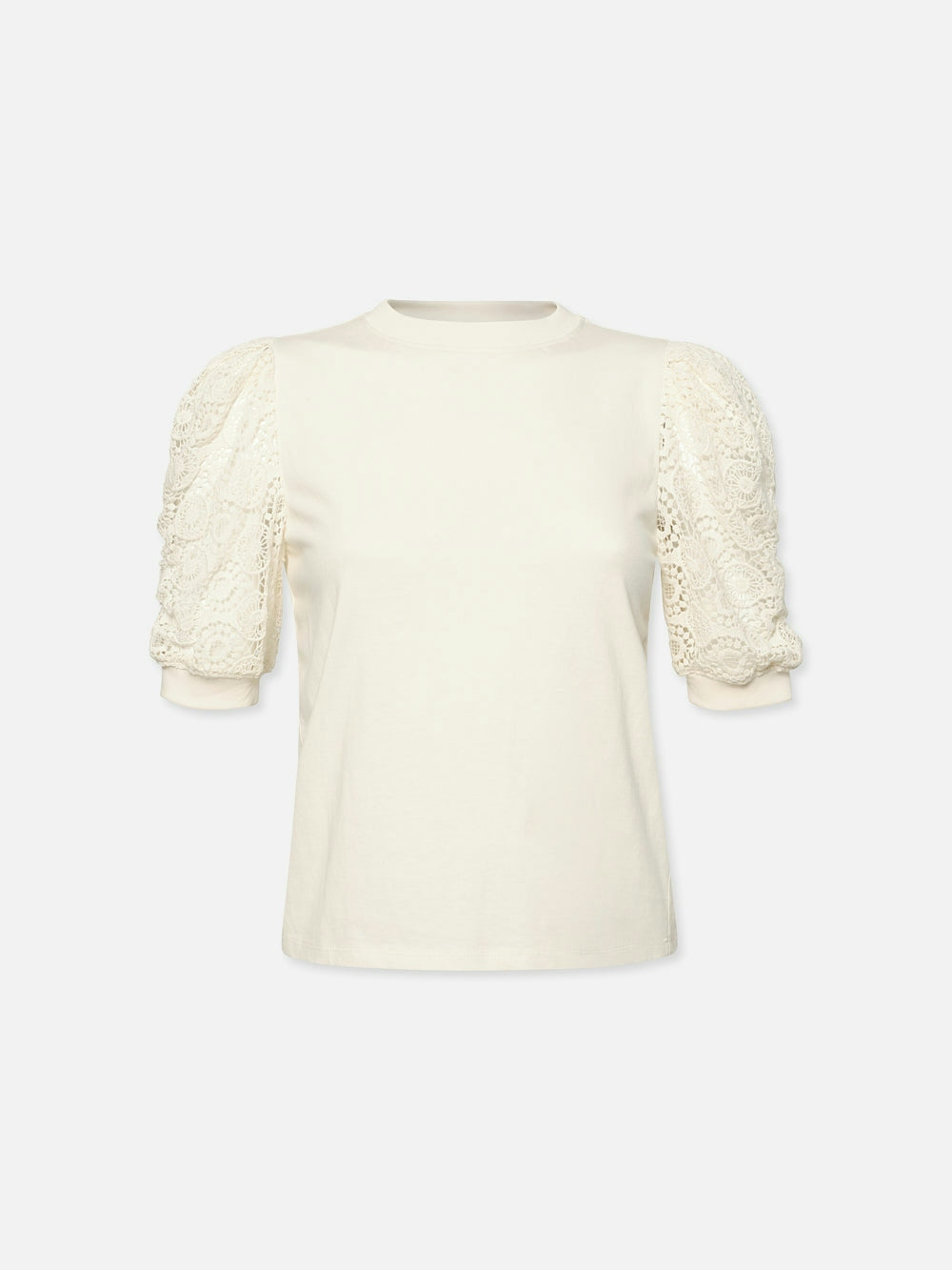 Stylish Frame Lace Sleeve Frankie Tee - Women's Fashion Top for Casual Wear & Date Nights