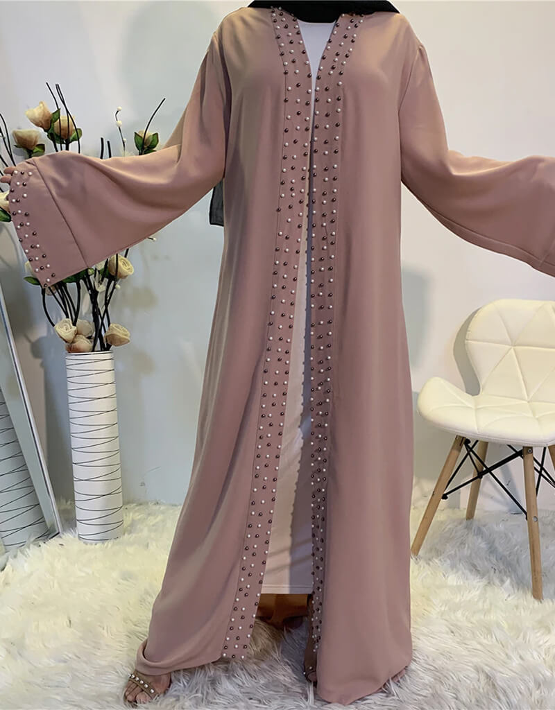 Elegant Moroccan Kaftan Abaya Dress for Muslim Women - Modest Islamic Long Dress for Prayer, Eid, and Special Occasions
