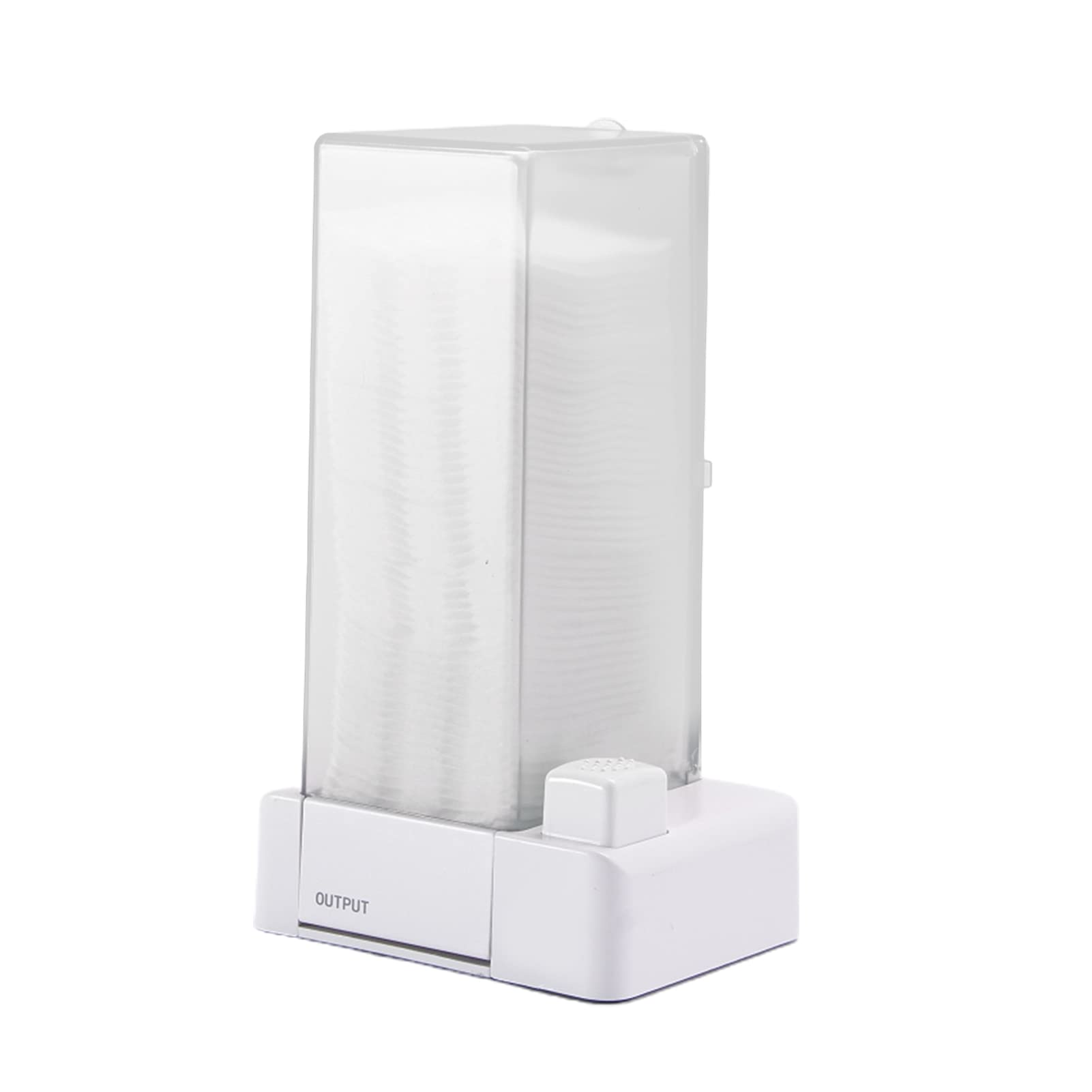 Automatic Cotton Pad Dispenser - Square Cosmetic Cotton Pad Holder & Organizer for Bathroom Vanity, Makeup Storage Box (White) | Perfect for Skincare Routine & Makeup Application