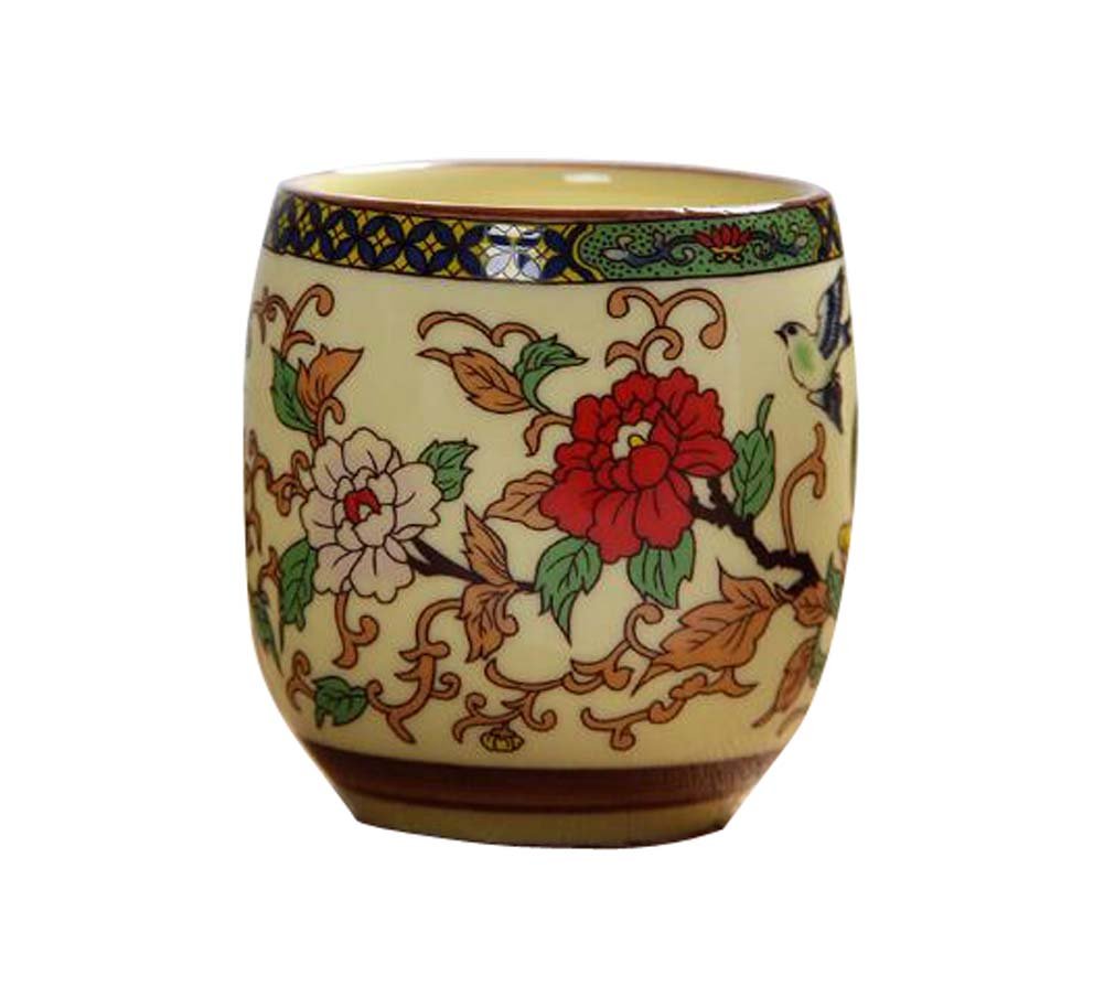 DRAGON SONIC Set of 4 Japanese Style Ceramic Sake Cups - Elegant Tea Cups for Office, Home & Gifts - Perfect for Sake, Tea, Coffee & Japanese Dining
