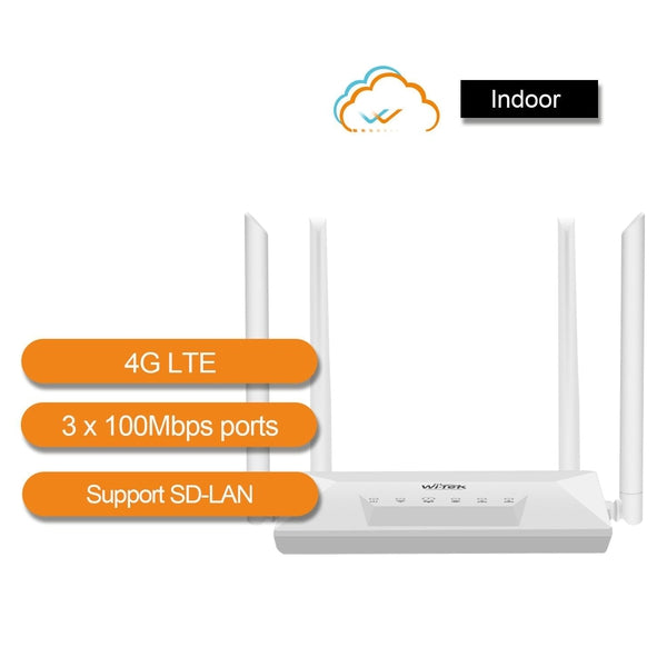 CAT4 4G LTE to Wi-Fi Router (300Mbps 2.4GHz) with Ethernet Port - WI LTE300 V2 for Home, Office & Travel Internet Sharing