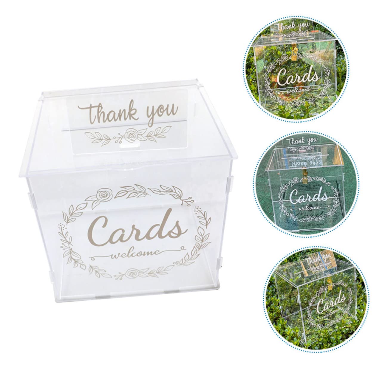 Elegant Acrylic Wedding Card Box - Money Gift Holder for Wedding Reception Decorations | Perfect for Bridal Showers, Anniversaries & Special Events