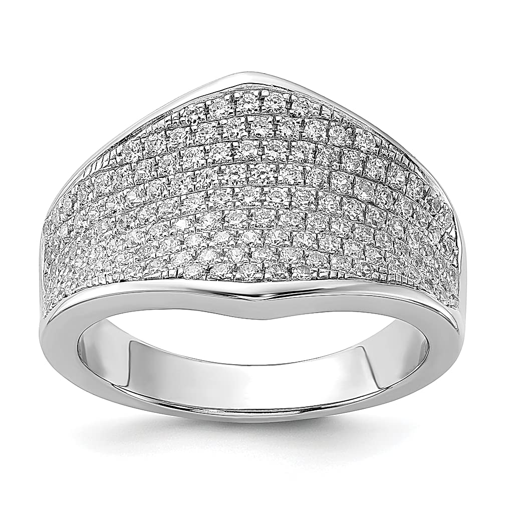 925 Sterling Silver Cubic Zirconia CZ Band Ring for Women - Elegant Fine Jewelry Gift for Her - Perfect for Anniversaries, Birthdays & Special Occasions