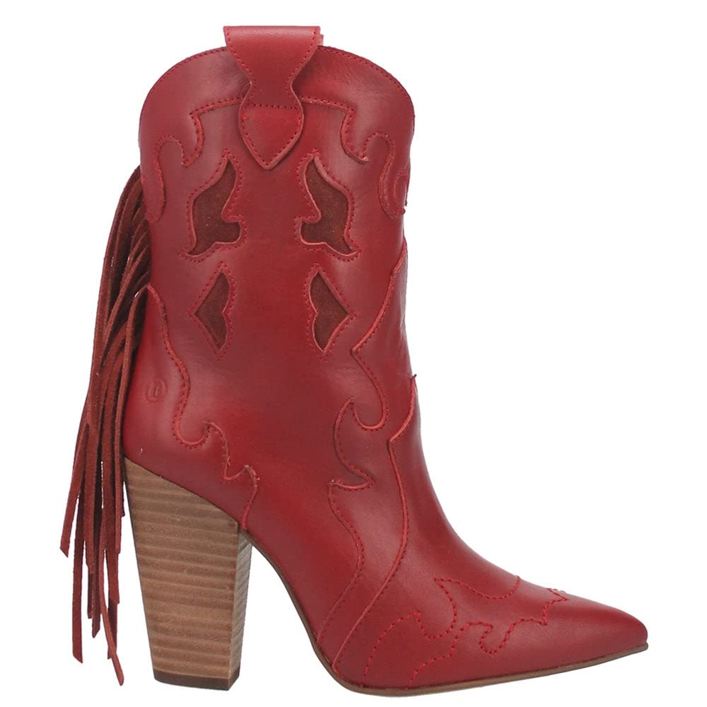 Dingo Red Women's Ankle Boots DI911-RED - Stylish Ladies Night Out Boots for Parties, Dancing & Evening Events