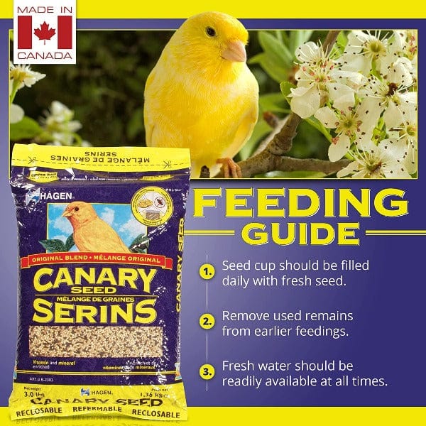 Premium Hagen Canary Staple VME Seed Mix - High Protein Bird Food for Canaries & Finches - Perfect for Daily Feeding & Breeding Season Nutrition
