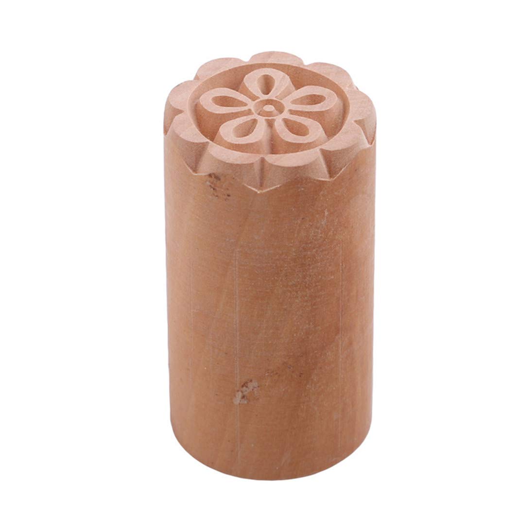 Handcrafted Wooden Mooncake Stamps - Traditional Round Cake Molds for DIY Mooncakes, Sakura Design | Perfect for Mid-Autumn Festival Baking, Asian Dessert Making & Cultural Gift Giving