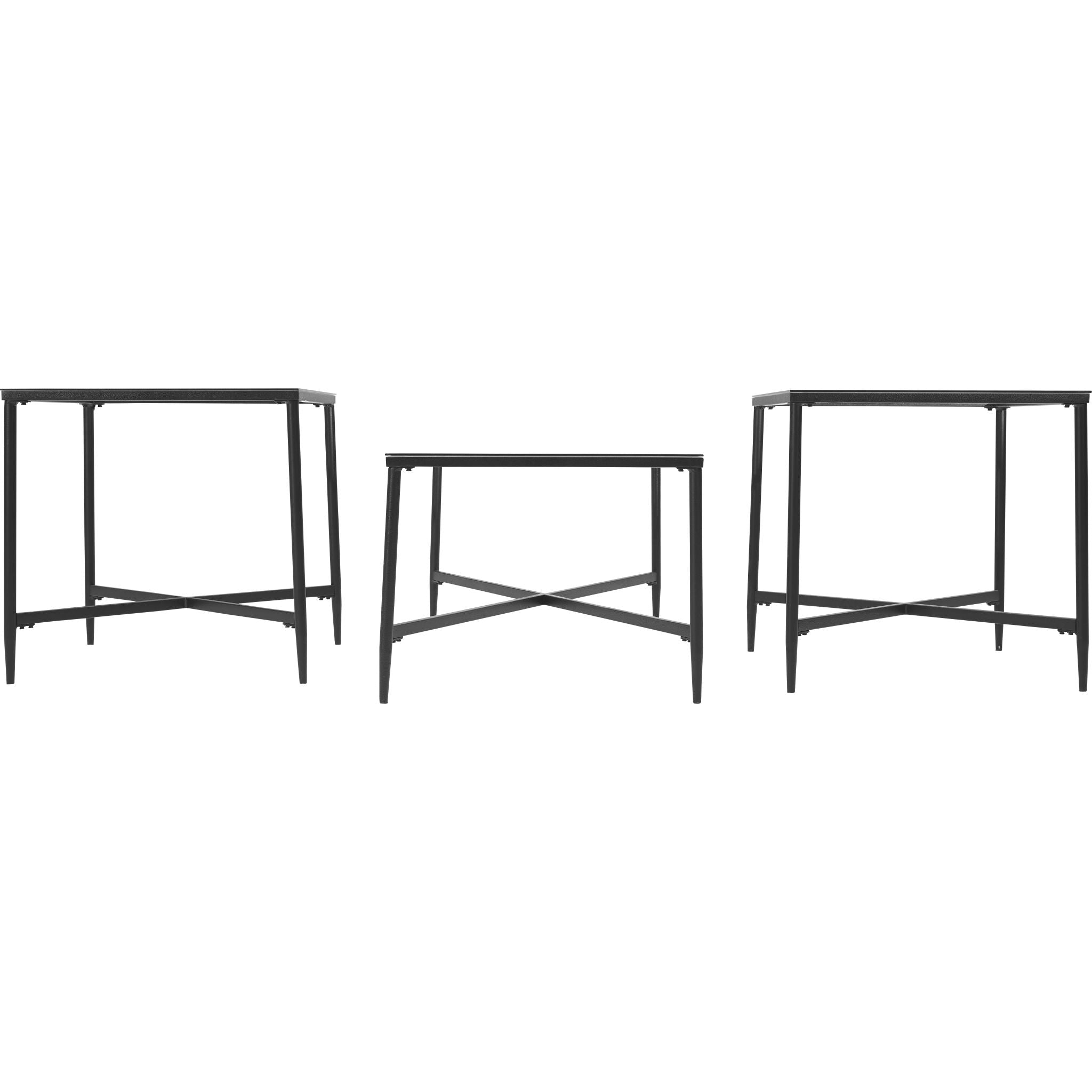 Augeron 3-Pack Black Folding Tables - Portable & Sturdy for Indoor/Outdoor Use, Parties, Camping, and Events
