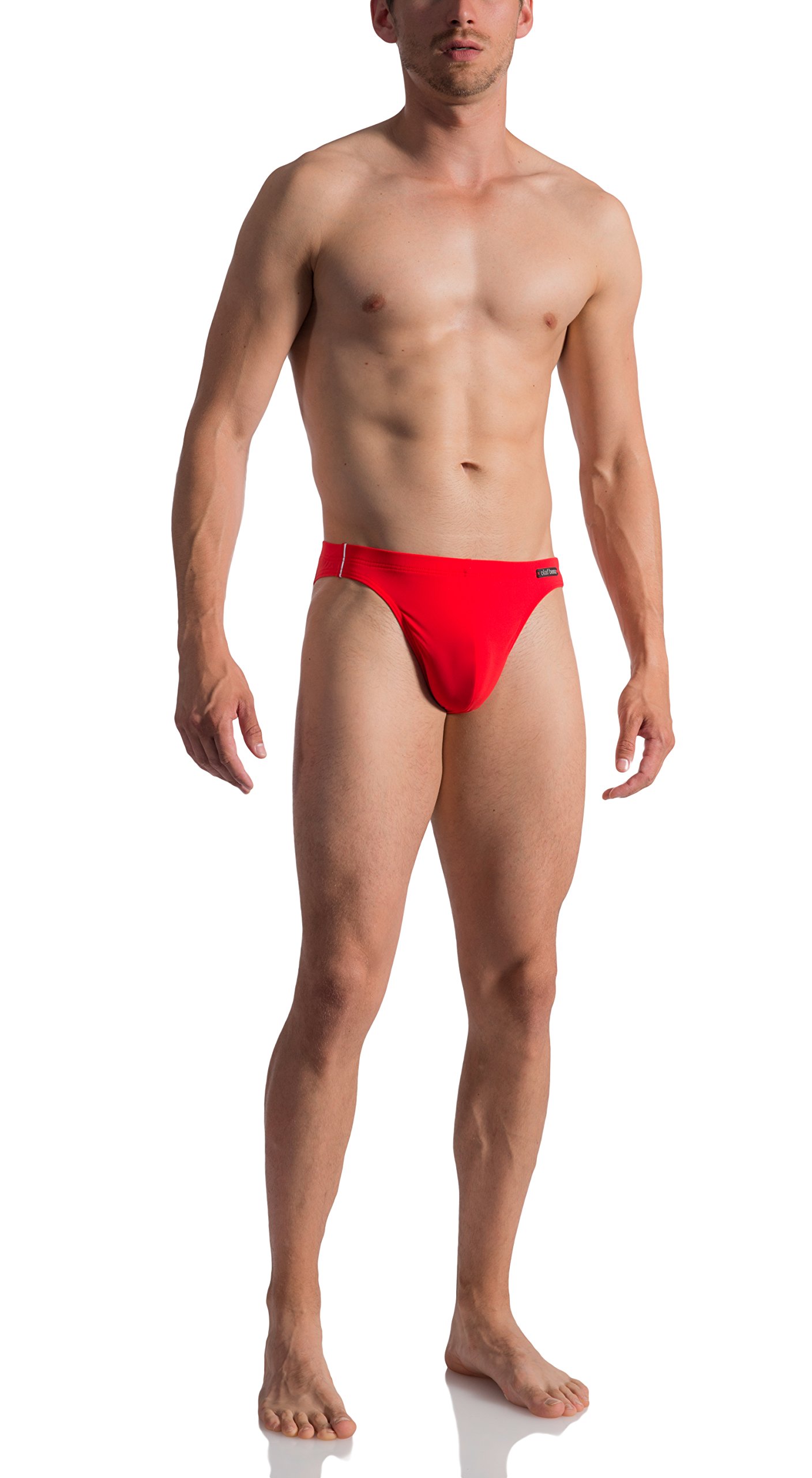 BLU 1200 Sun Brief - Red Men's Swim Trunks for Beach, Pool & Summer Vacation | Quick-Dry Comfortable Swimwear