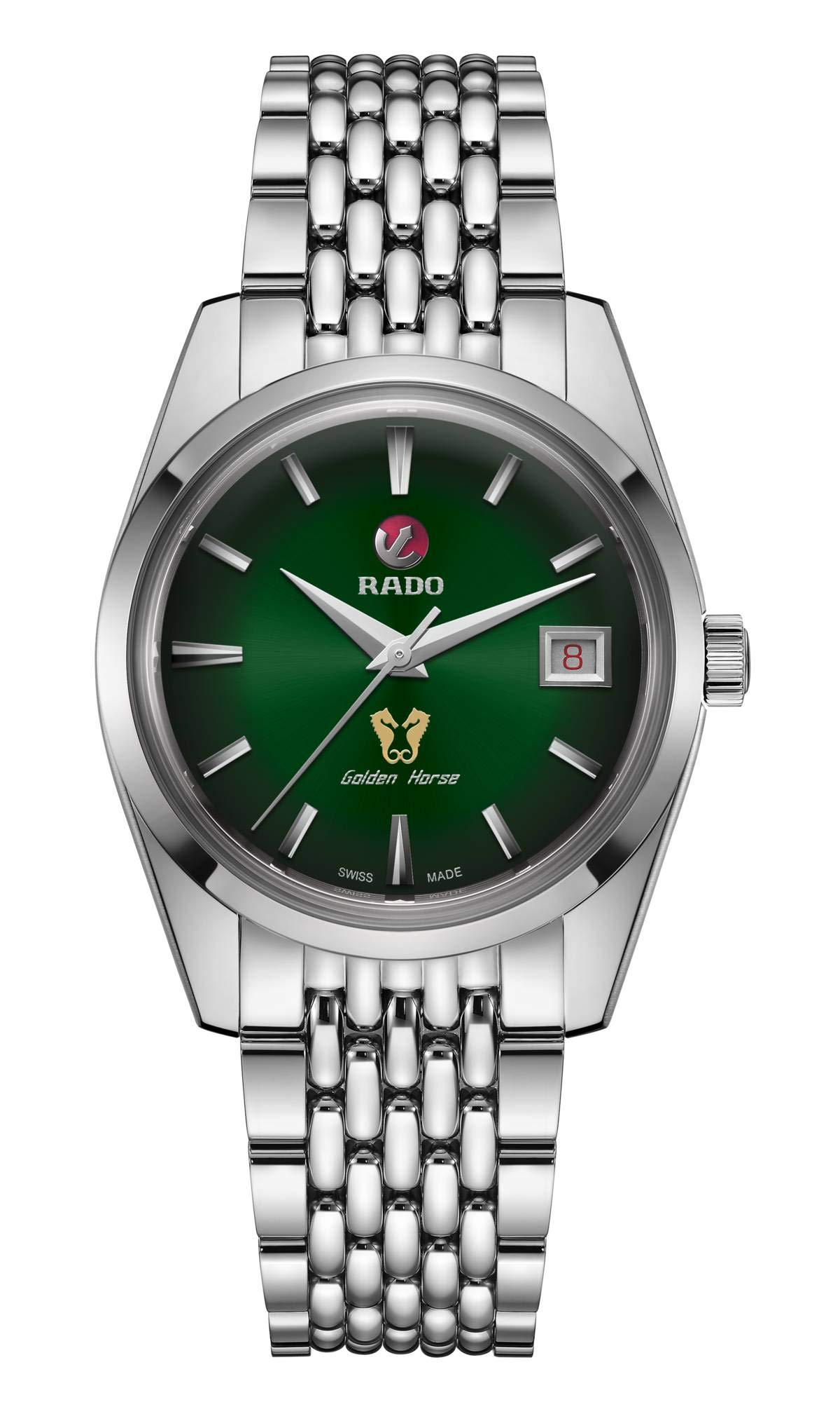 Rado Golden Horse Swiss Automatic Watch for Men - Stainless Steel Strap, Silver Dial, 21 Jewels (Model R33930313) | Luxury Dress Watch for Business, Formal Events & Special Occasions