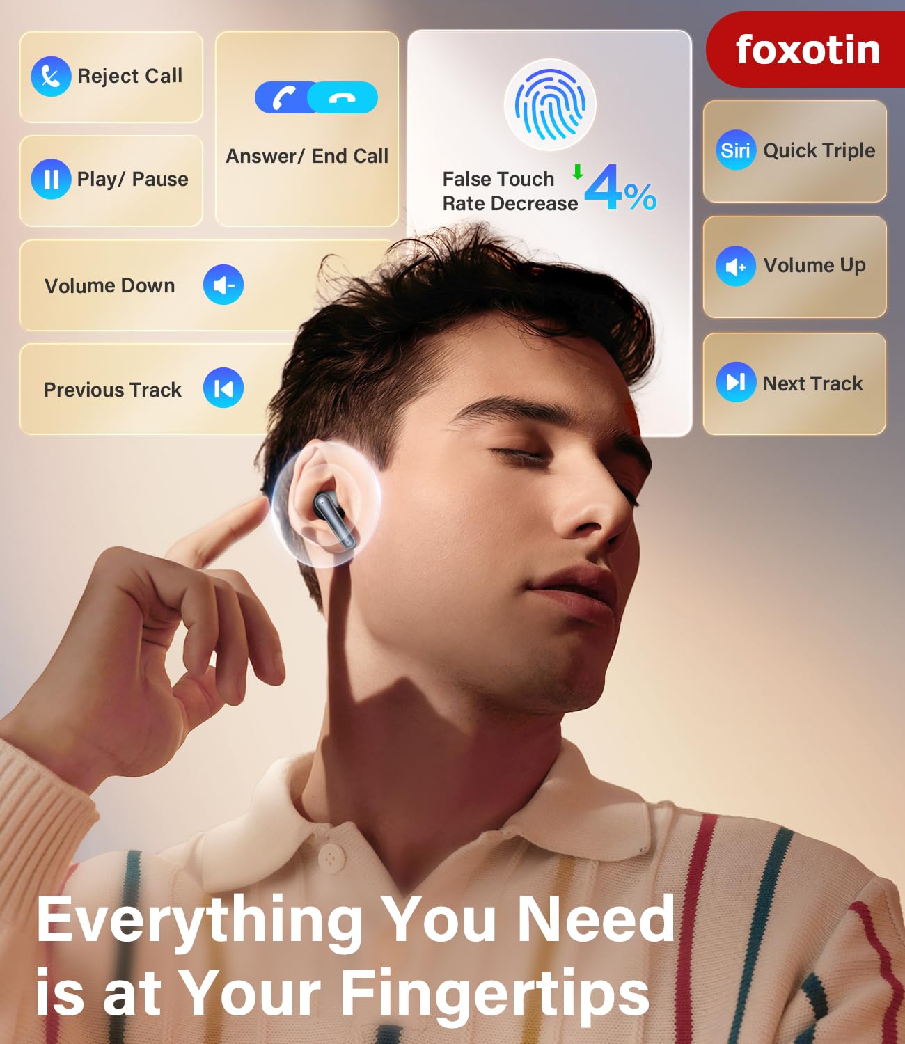 Wireless Earbuds Bluetooth 5.3 Headphones with 48H Playback, Built-in Mic & LED Display Charging Case, IP7 Waterproof Earphones for iPhone Android Phones Laptop - Perfect for Sports, Workouts, Running & Gym - Black