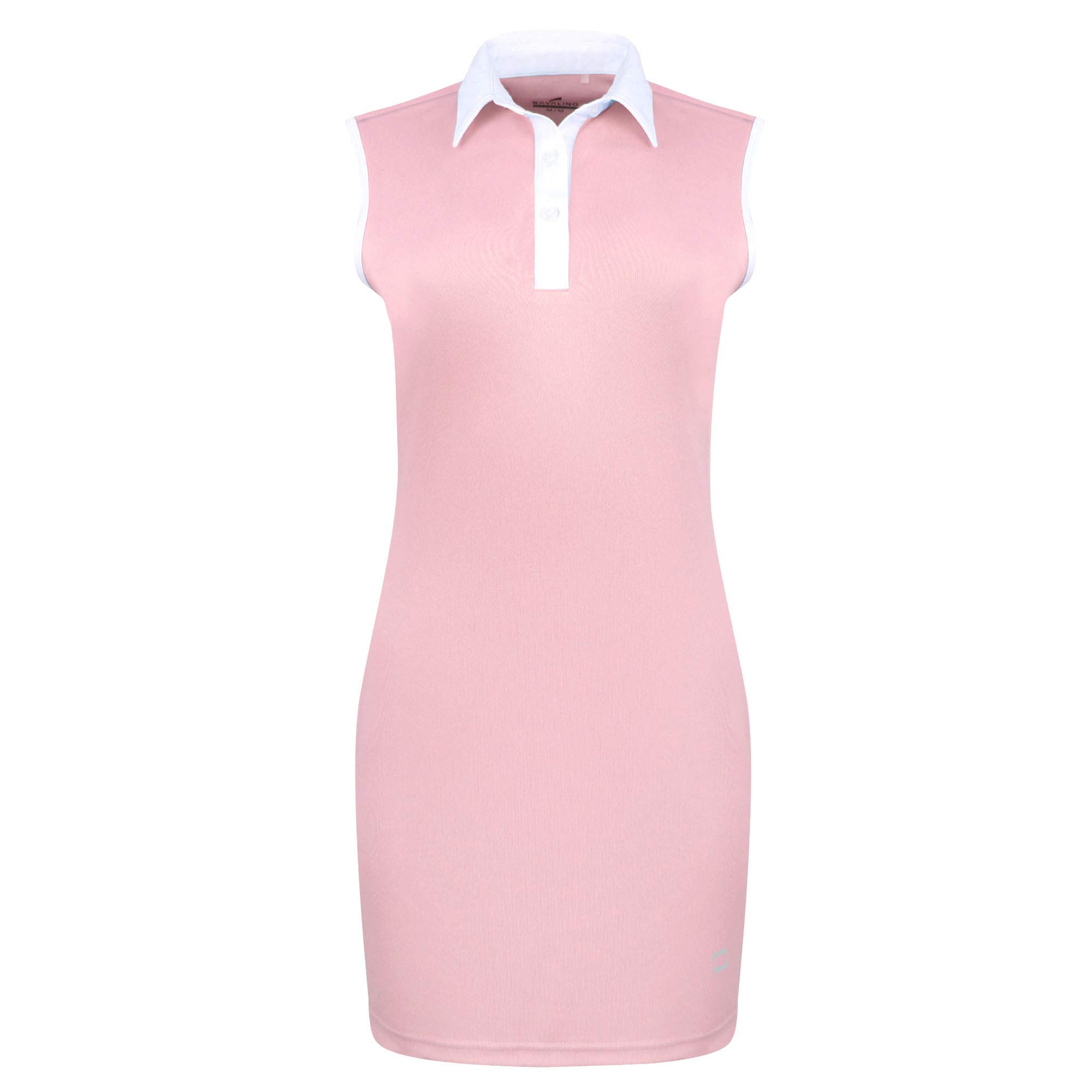 Women's Sleeveless Polo Sports Dress - Breathable Athletic Golf & Tennis Dress in Azure Blue, XX-Large - Perfect for Golf Outings, Tennis Matches & Summer Sports Activities