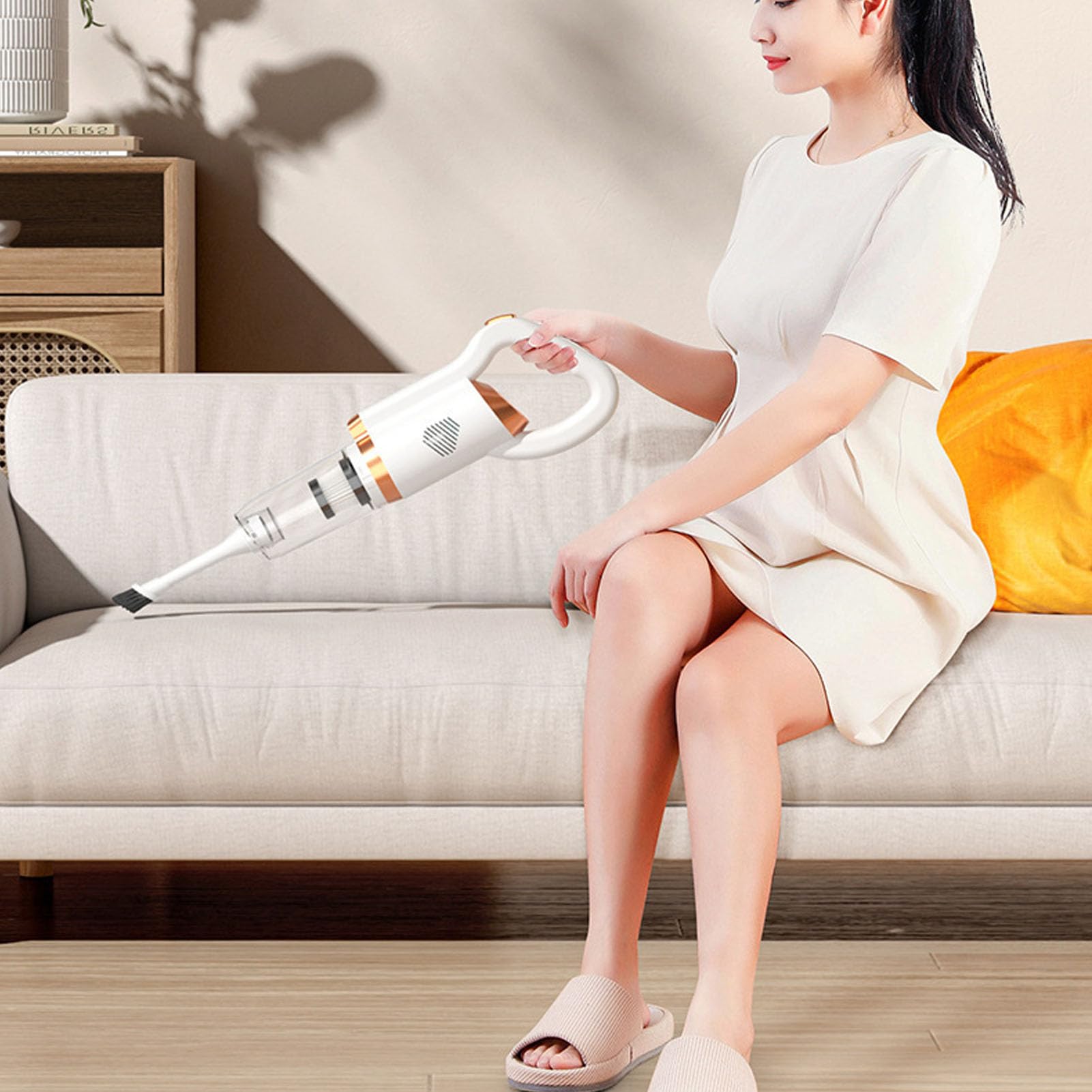 Pwshymi 2-in-1 Cordless Stick Vacuum Cleaner - Powerful Handheld Vacuum with Long Battery Life, Lightweight & Quiet for Home Cleaning - Perfect for Hard Floors, Carpets, Pet Hair & Car Interiors