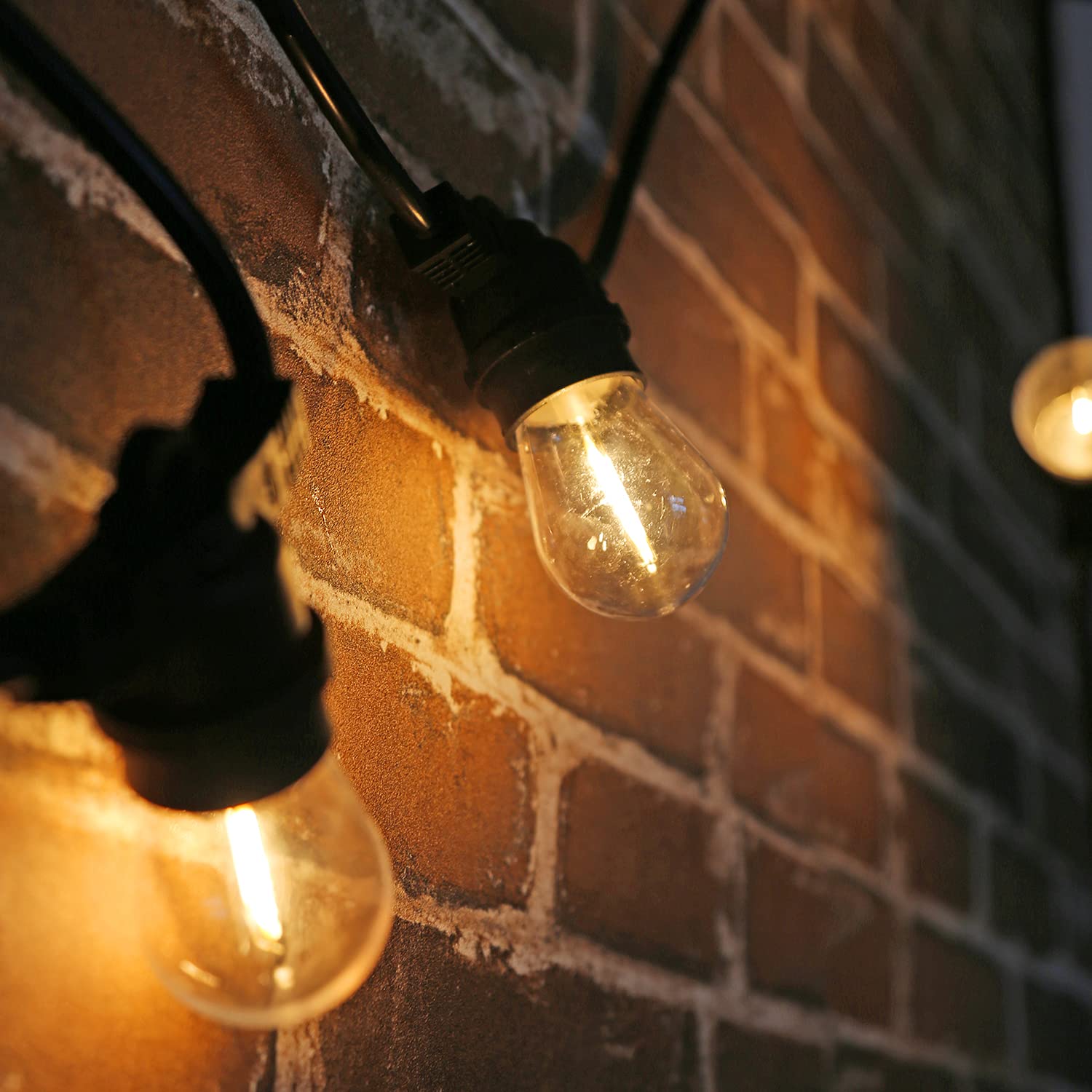 Shatterproof LED String Lights - Waterproof Outdoor Fairy Lights, Warm White 2200K, 70LM Brightness, E26 Base (15 Pack) - Perfect for Patio, Garden, Wedding & Christmas Decorations