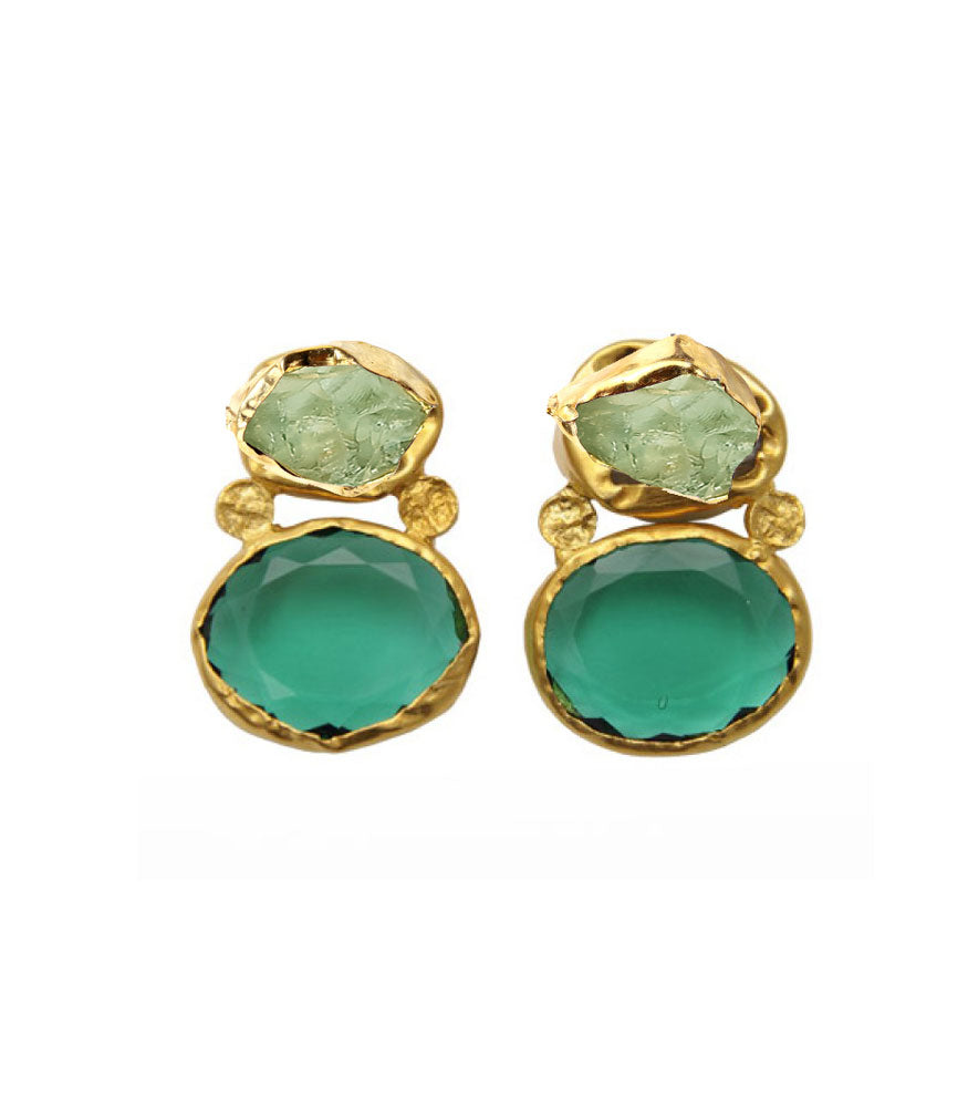Wear Pray Love Set – Green Quartz & Green Amethyst Jewelry for Women | Spiritual Healing, Meditation & Everyday Elegance