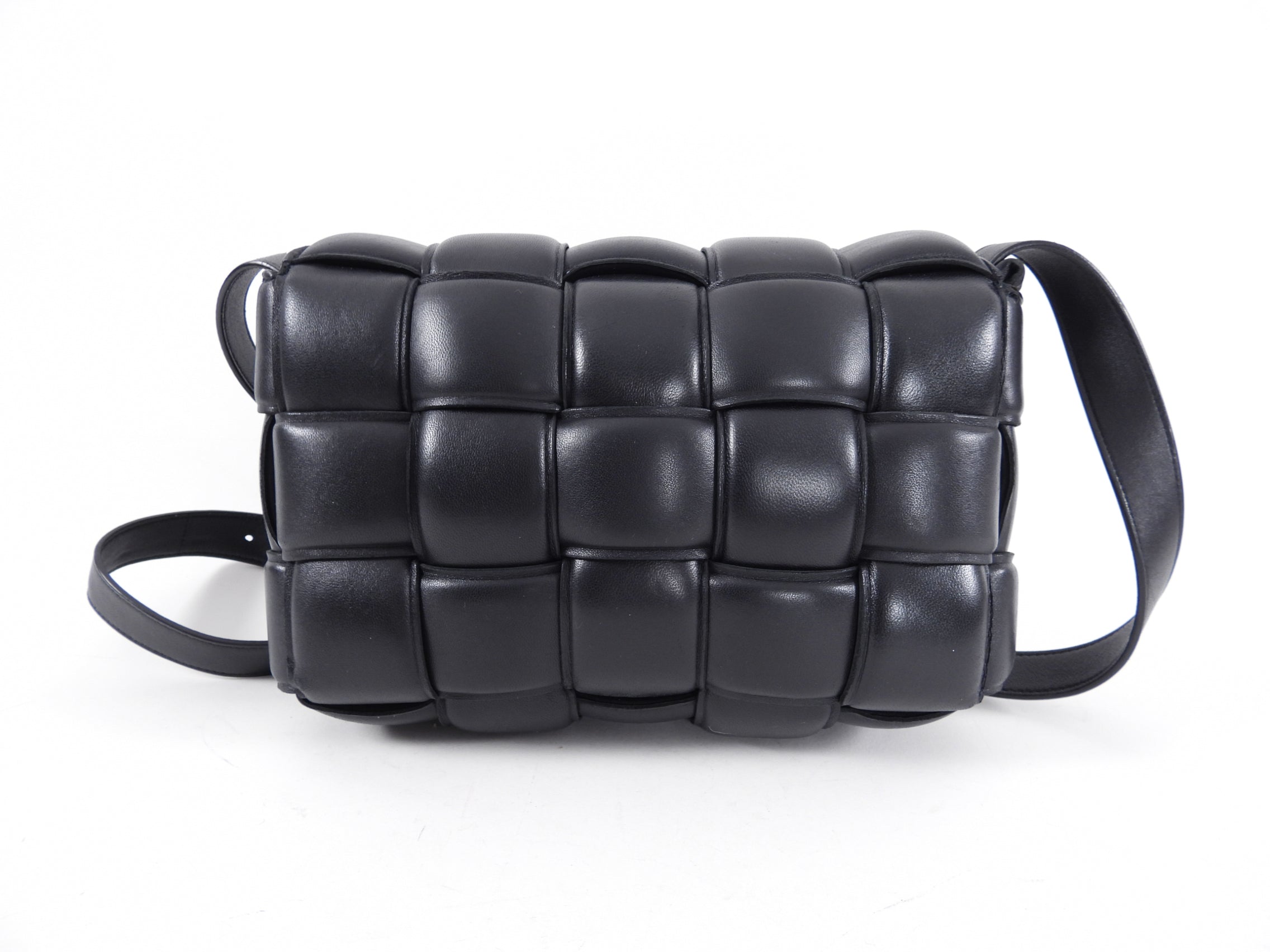 Bottega Veneta Black Padded Casette Crossbody Bag for Women | Luxury Leather Shoulder Purse | Perfect for Date Night, Travel & Everyday Use