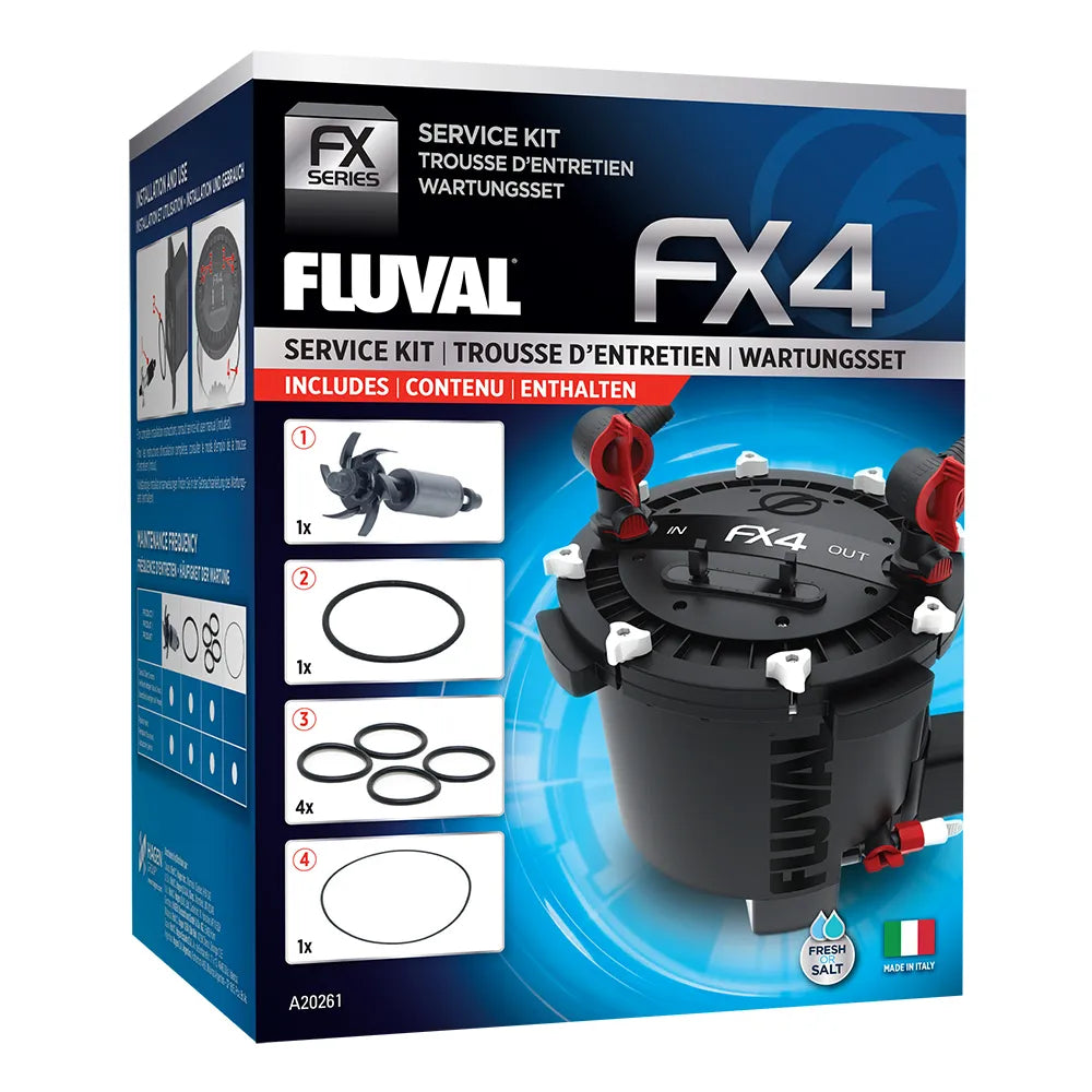 Fluval FX4 & FX6 Canister Filter Replacement Parts Kit - High-Performance Aquarium Maintenance for Freshwater & Saltwater Tanks - Essential Cleaning & Servicing Accessories for Fish Tank Filters