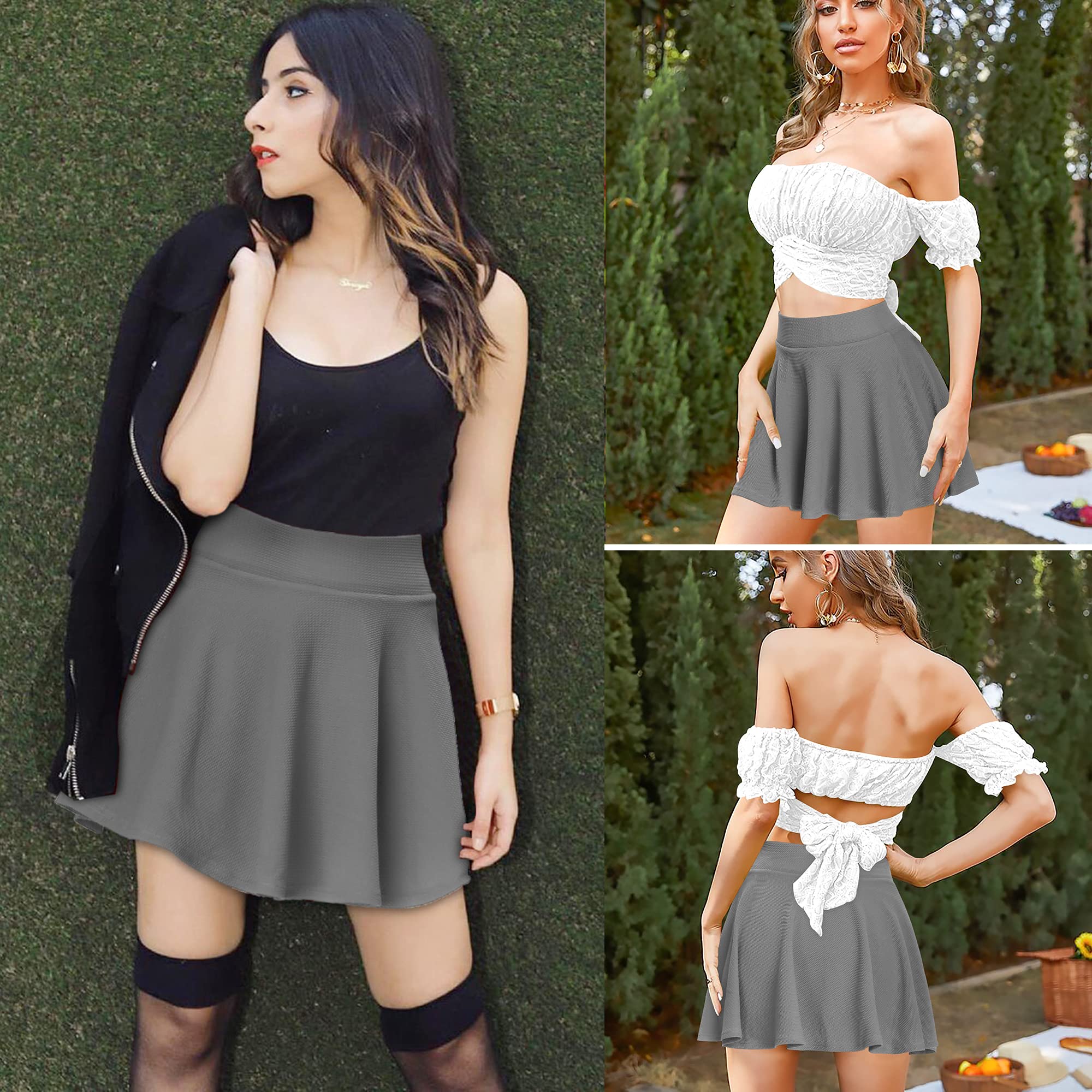 Women's High Waisted Pleated Skater Skirt - Tennis Mini A-Line Skirt with Built-in Shorts & Pockets | Perfect for Casual Wear, Sports & Summer Outfits